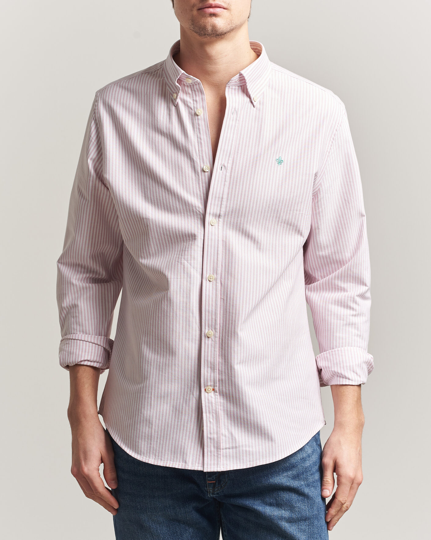 Homme | Chemises | Morris | Douglas Striped Oxford Shirt Pink