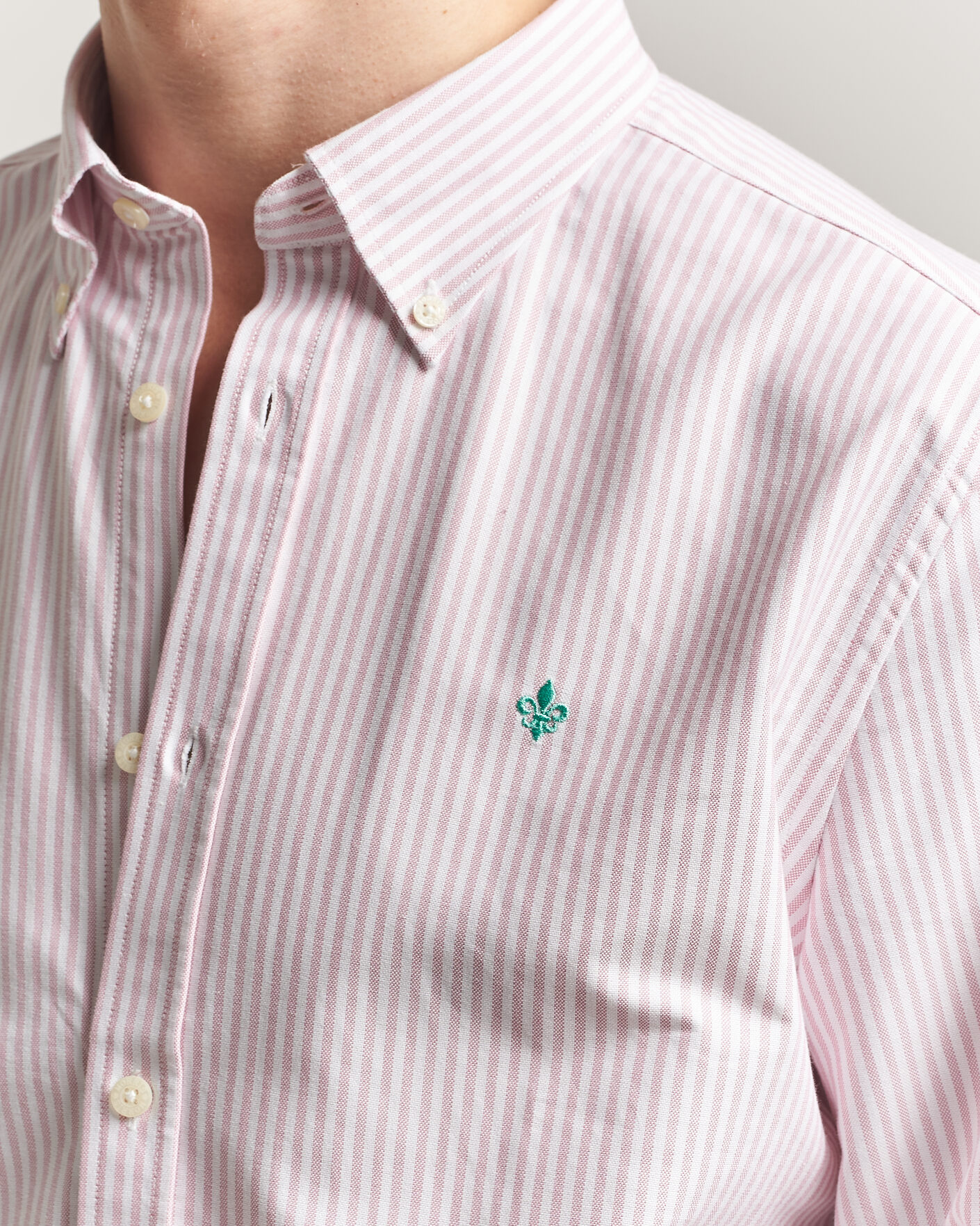 Homme | Chemises | Morris | Douglas Striped Oxford Shirt Pink