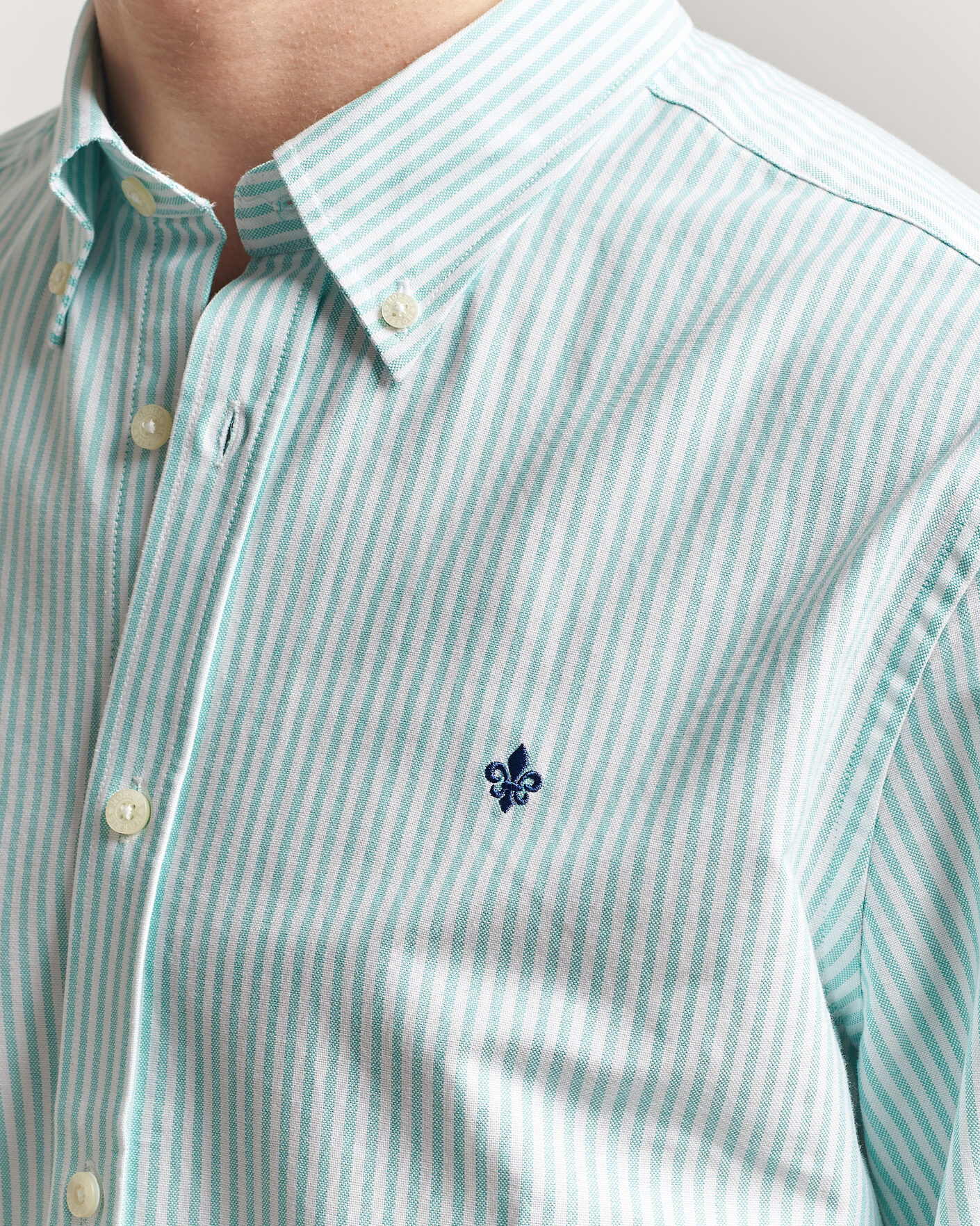 Homme | Chemises | Morris | Douglas Striped Oxford Shirt Green