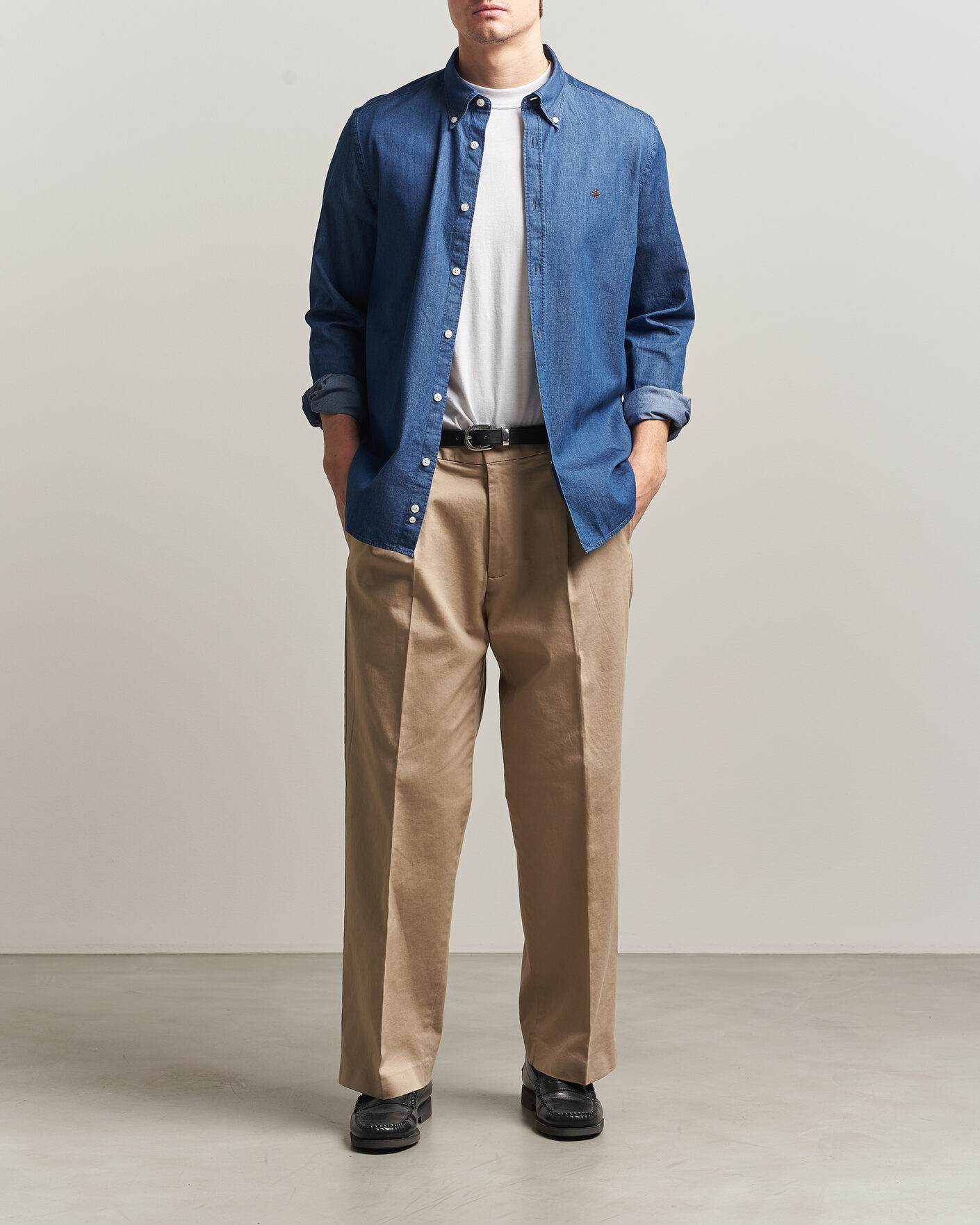 Homme | Chemises | Morris | Light Denim Shirt Blue