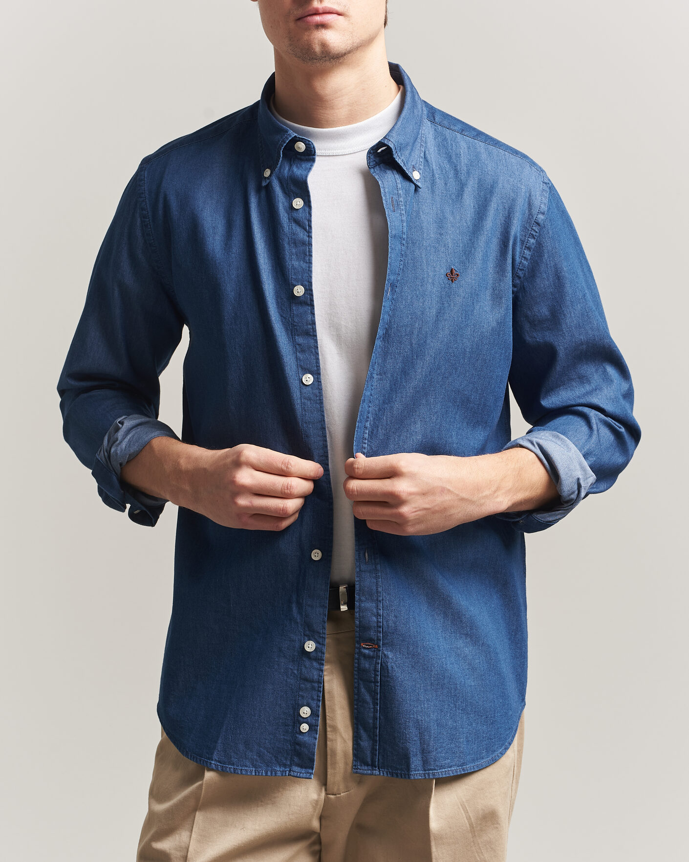 Homme | Chemises | Morris | Light Denim Shirt Blue