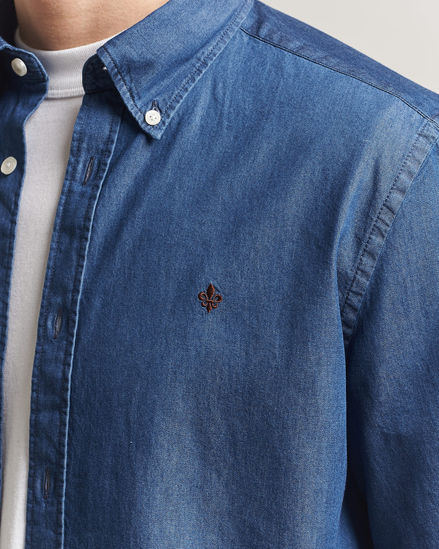 Homme | Chemises | Morris | Light Denim Shirt Blue