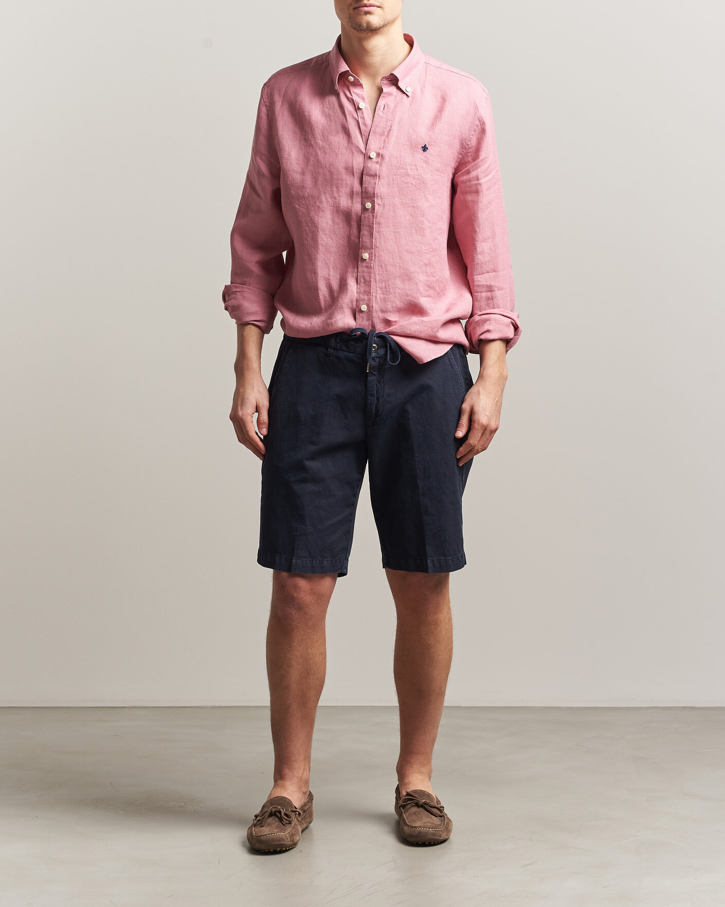 Homme | Chemises | Morris | Douglas Button Down Linen Shirt Pink
