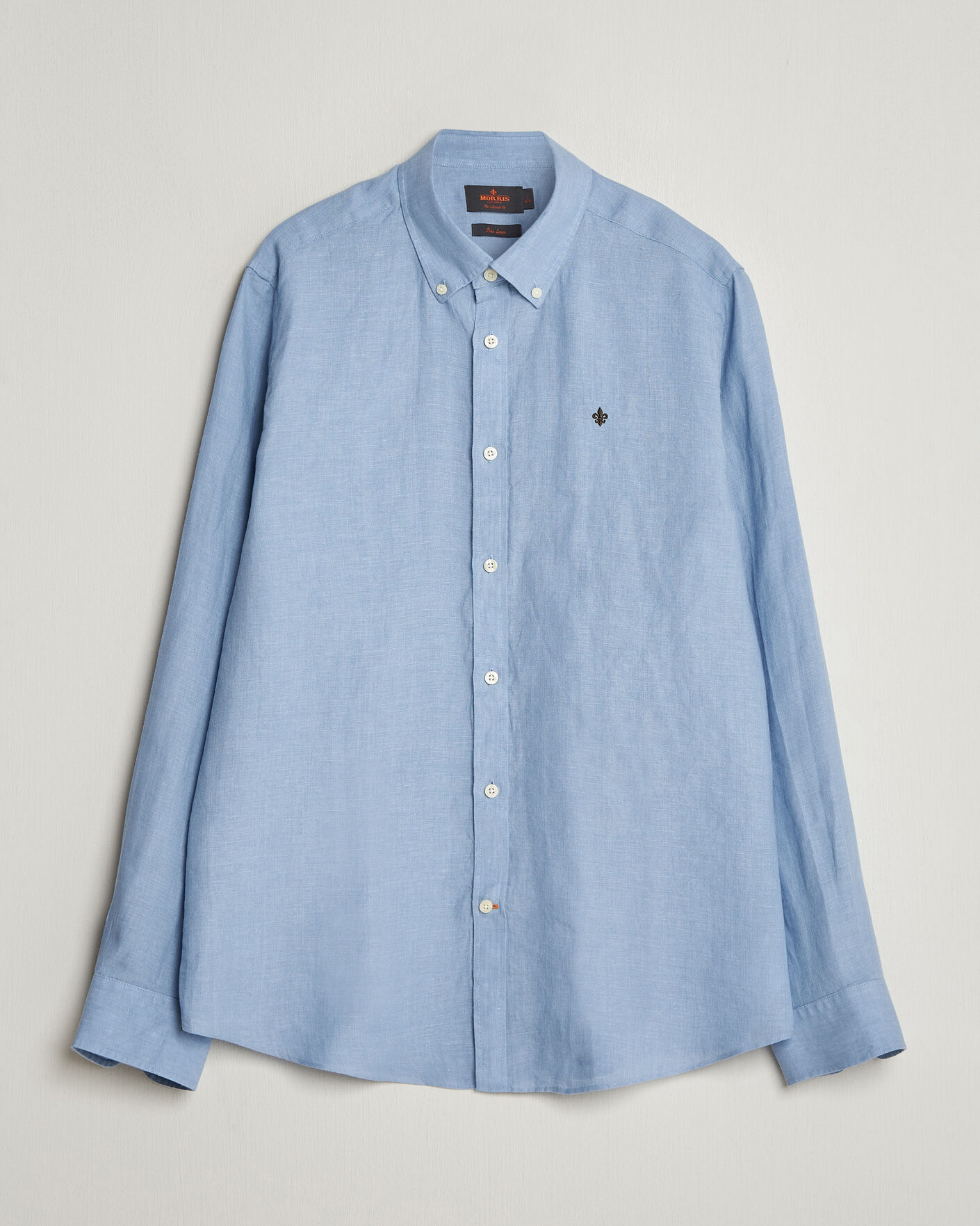 Homme | Chemises | Morris | Douglas Button Down Linen Shirt Light Blue