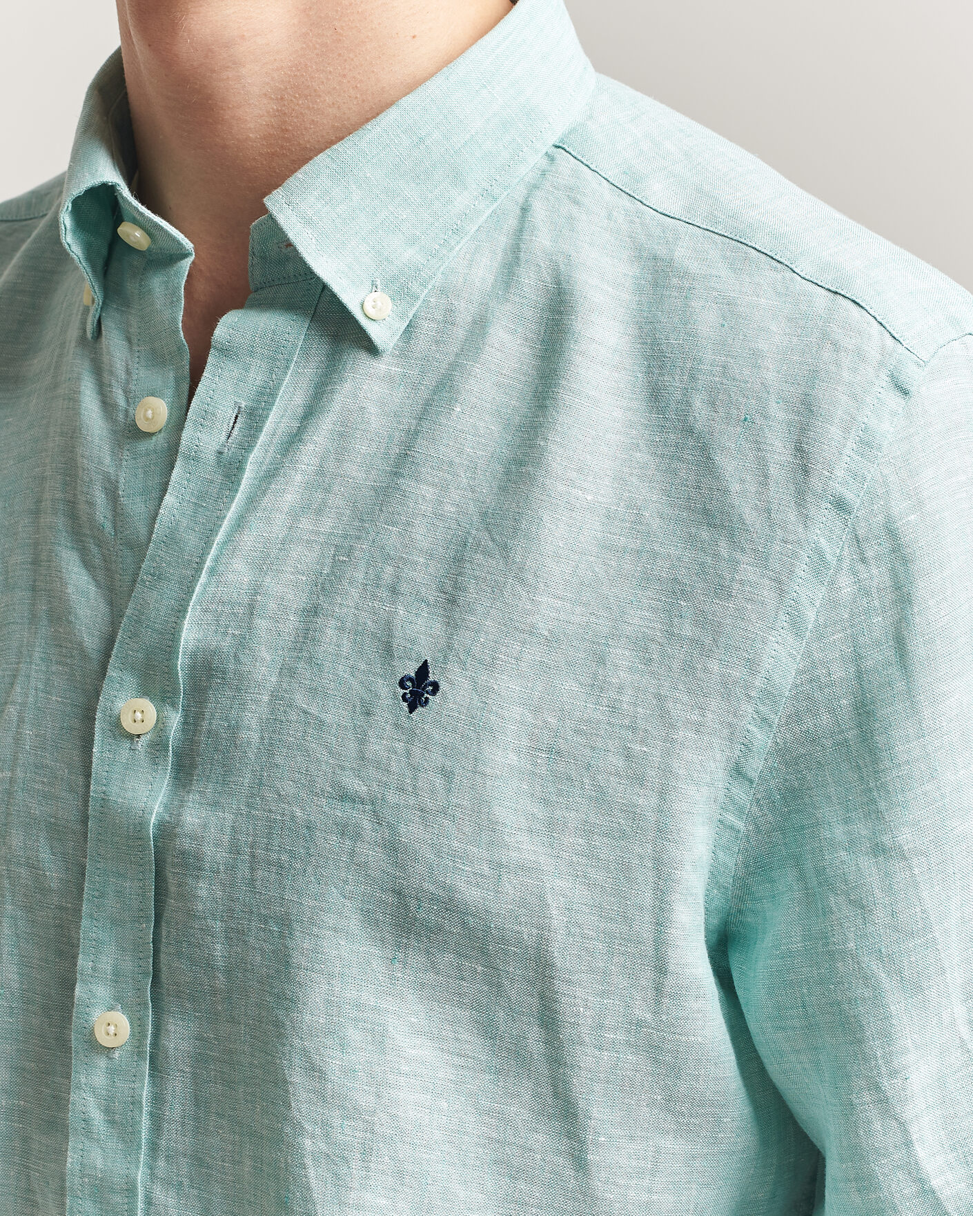 Homme | Chemises | Morris | Douglas Button Down Linen Shirt Green