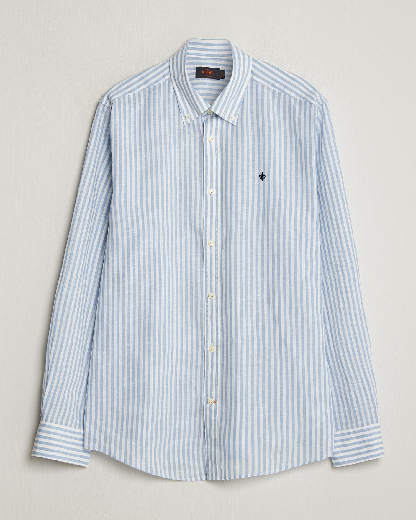 Homme | Chemises | Morris | Douglas Striped Linen Shirt Blue/White