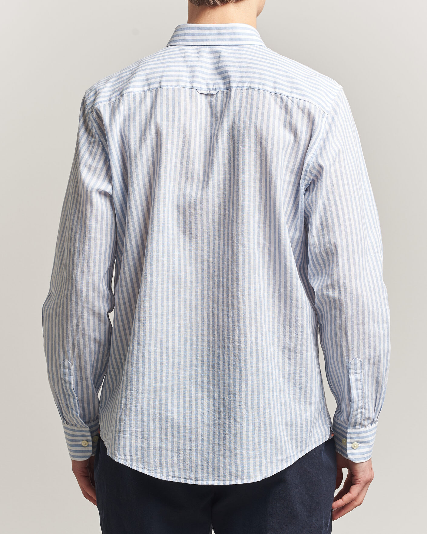 Homme | Chemises | Morris | Douglas Striped Linen Shirt Blue/White