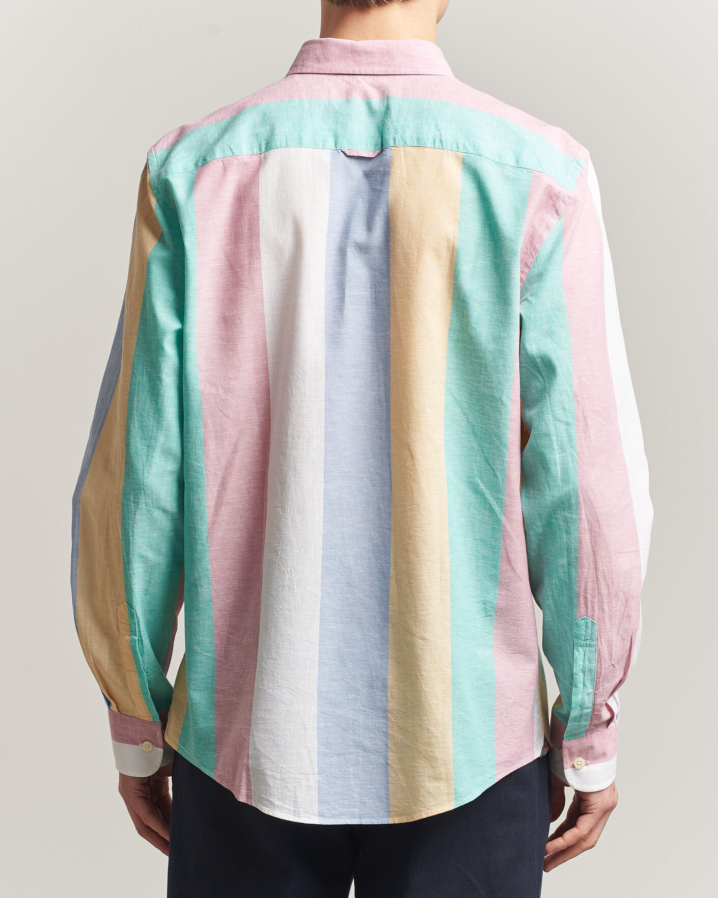 Homme | Chemises | Morris | Happy Striped Linen Shirt Multi