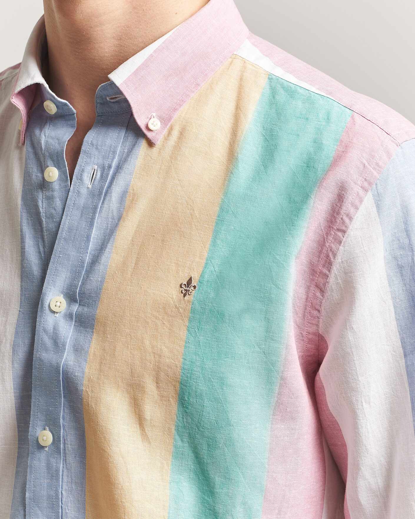 Homme | Chemises | Morris | Happy Striped Linen Shirt Multi