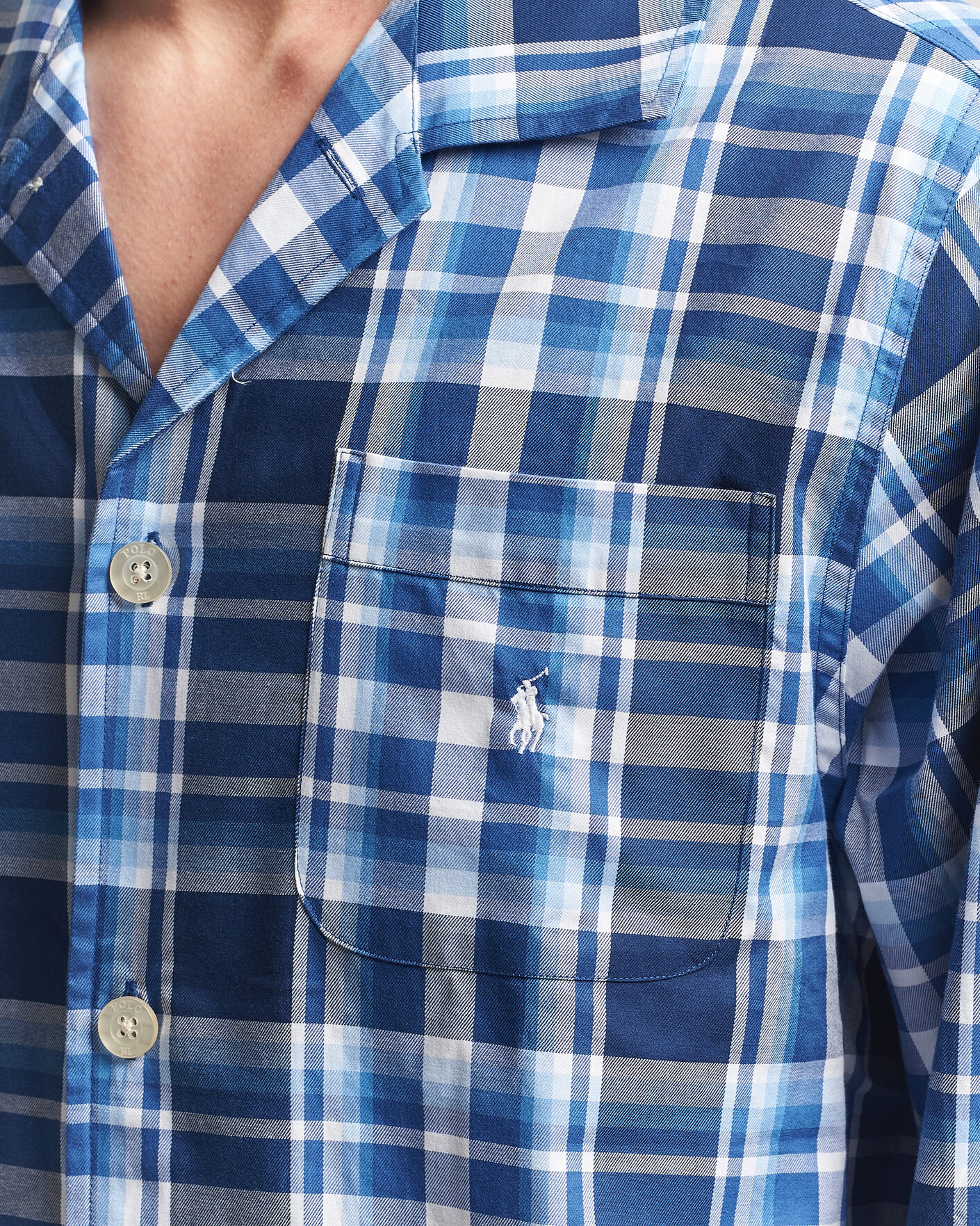 Homme | Peignoirs Et Pyjamas | Polo Ralph Lauren | Cotton Checked Pyjama Set Blue Multi