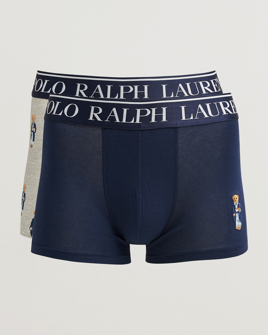 Homme | Sous-Vêtements Et Chaussettes | Polo Ralph Lauren | 2-Pack Cotton Trunk Navy/Taylor Heather