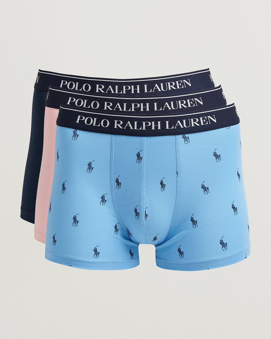 Homme | Sous-Vêtements Et Chaussettes | Polo Ralph Lauren | 3-Pack Trunk Navy/Pink/Blue