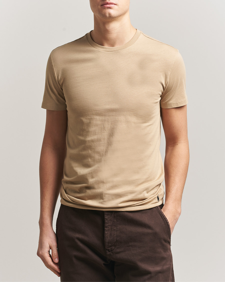 Homme | T-shirts | Polo Ralph Lauren | 3-Pack Crew Neck T-Shirt Island/Khaki/Navy