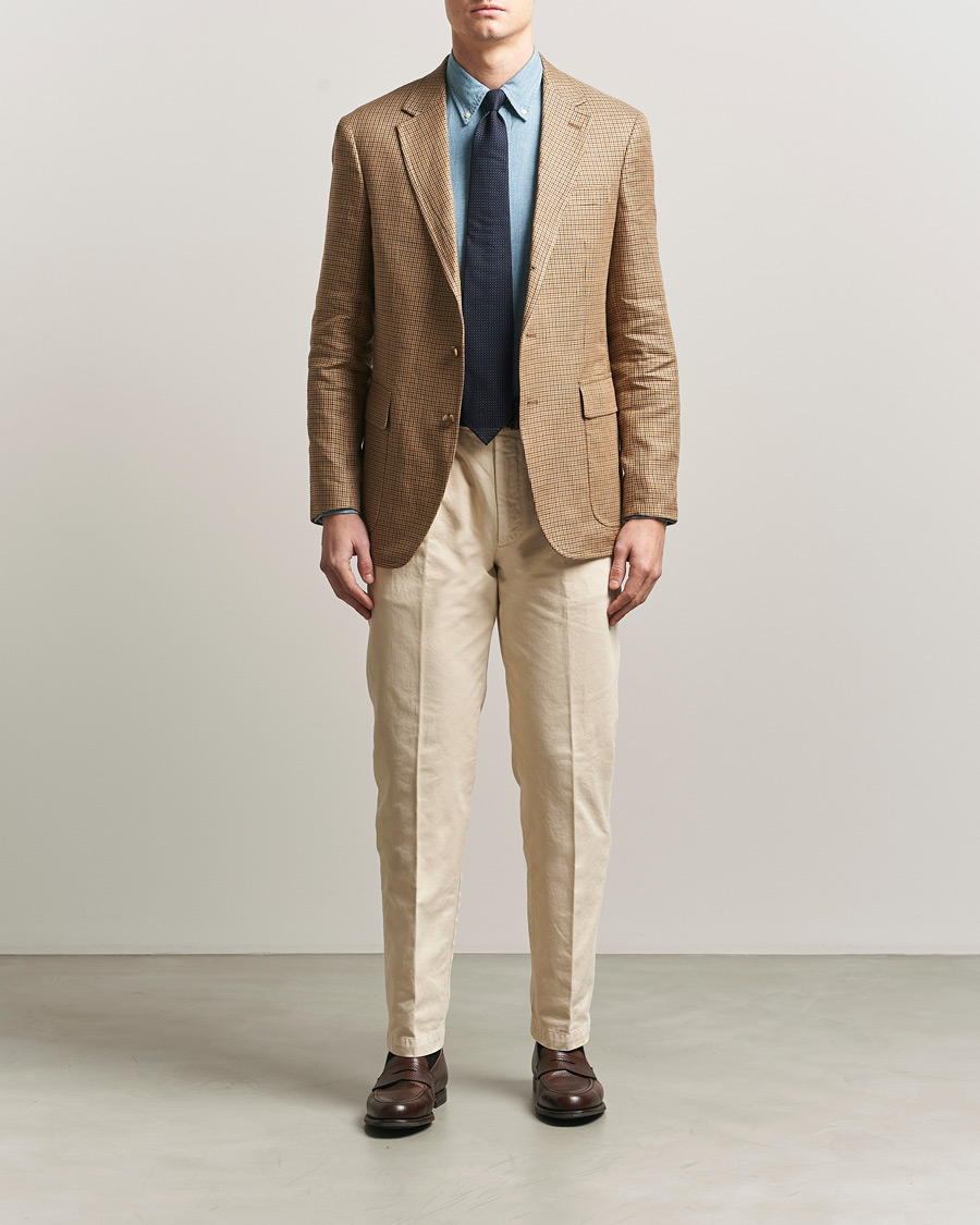 Homme | Blazers | Polo Ralph Lauren | Mini Guncheck Blazer Camel Multi