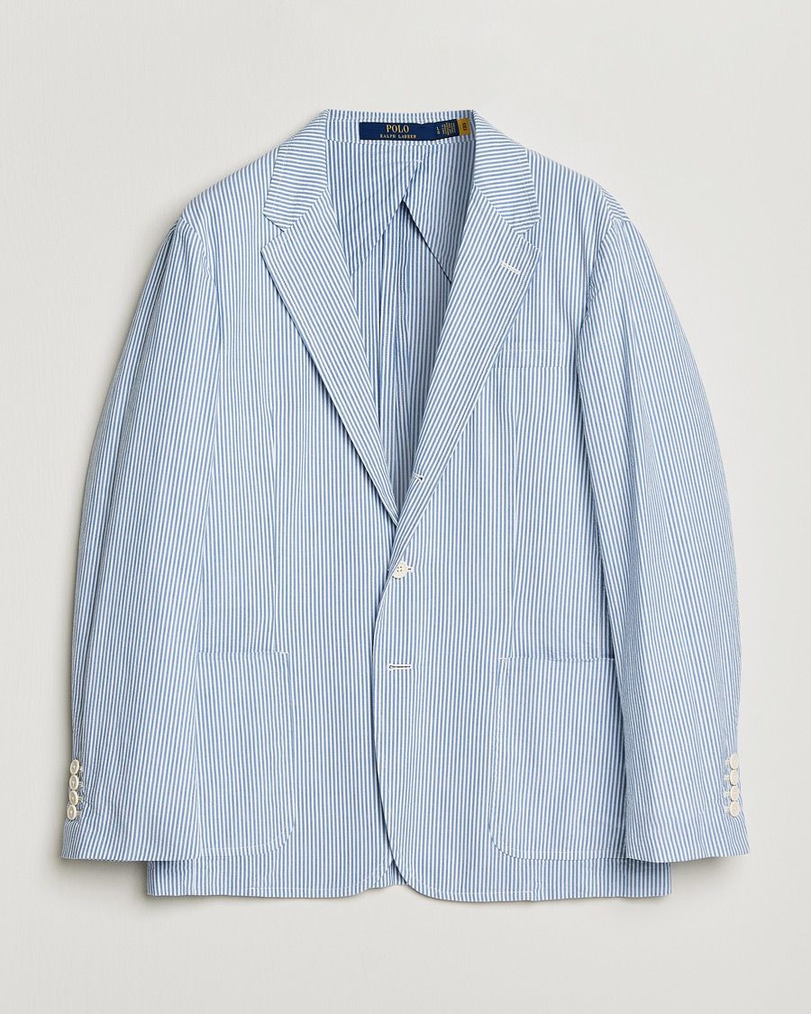 Homme | Blazers | Polo Ralph Lauren | Seersucker Sportcoat Bright Blue/White
