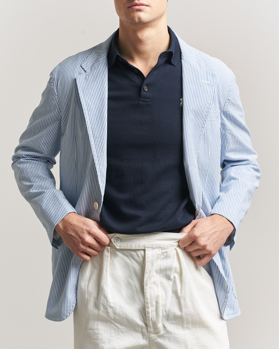 Homme | Blazers | Polo Ralph Lauren | Seersucker Sportcoat Bright Blue/White