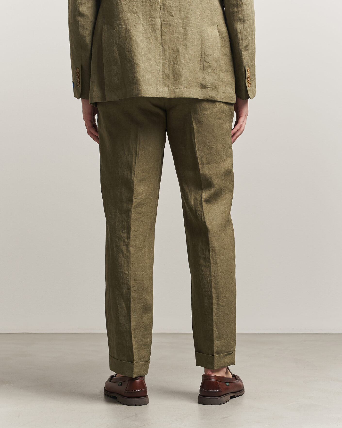Homme | Pantalons | Polo Ralph Lauren | Linen Pleated Trousers Basic Olive
