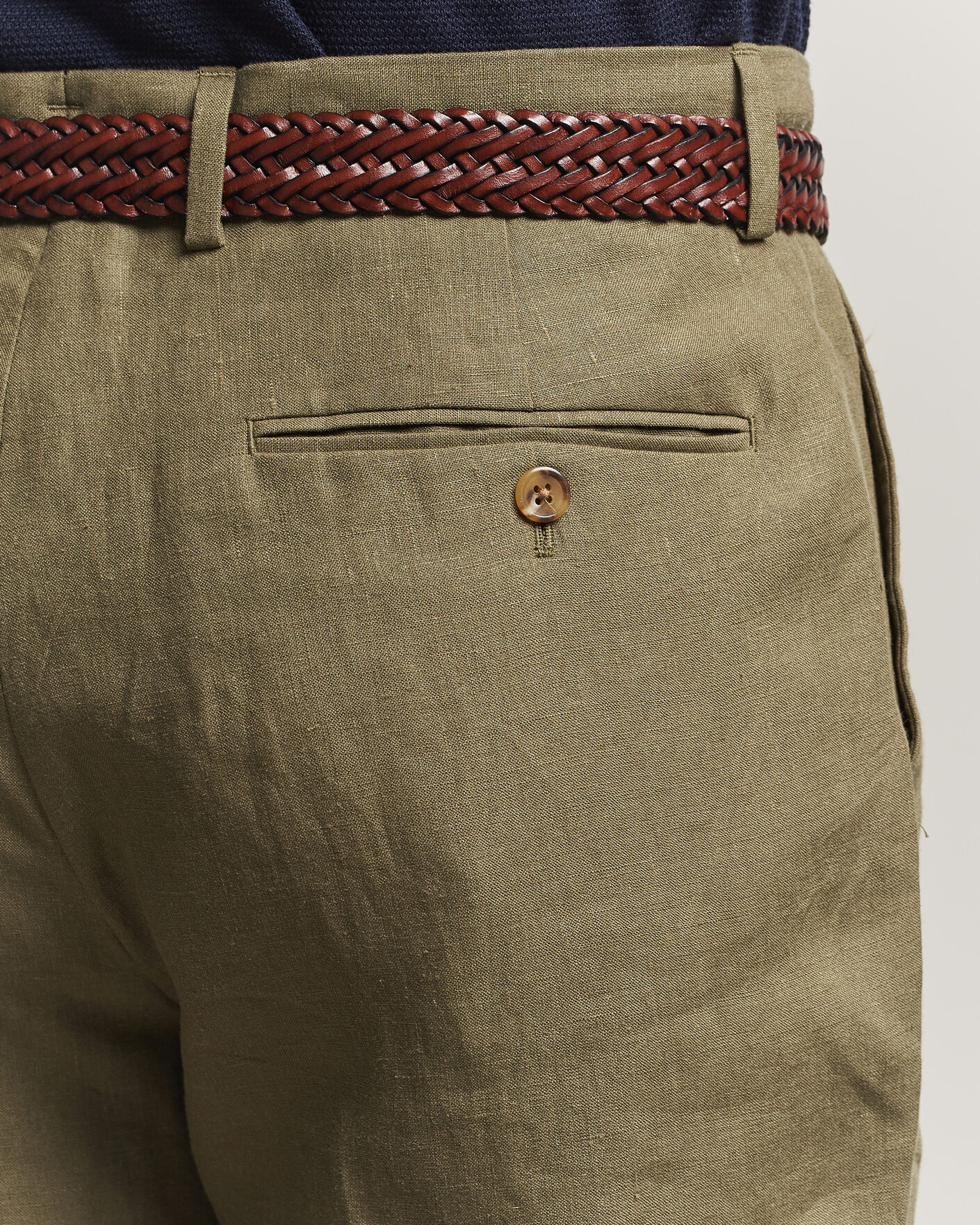 Homme | Pantalons | Polo Ralph Lauren | Linen Pleated Trousers Basic Olive