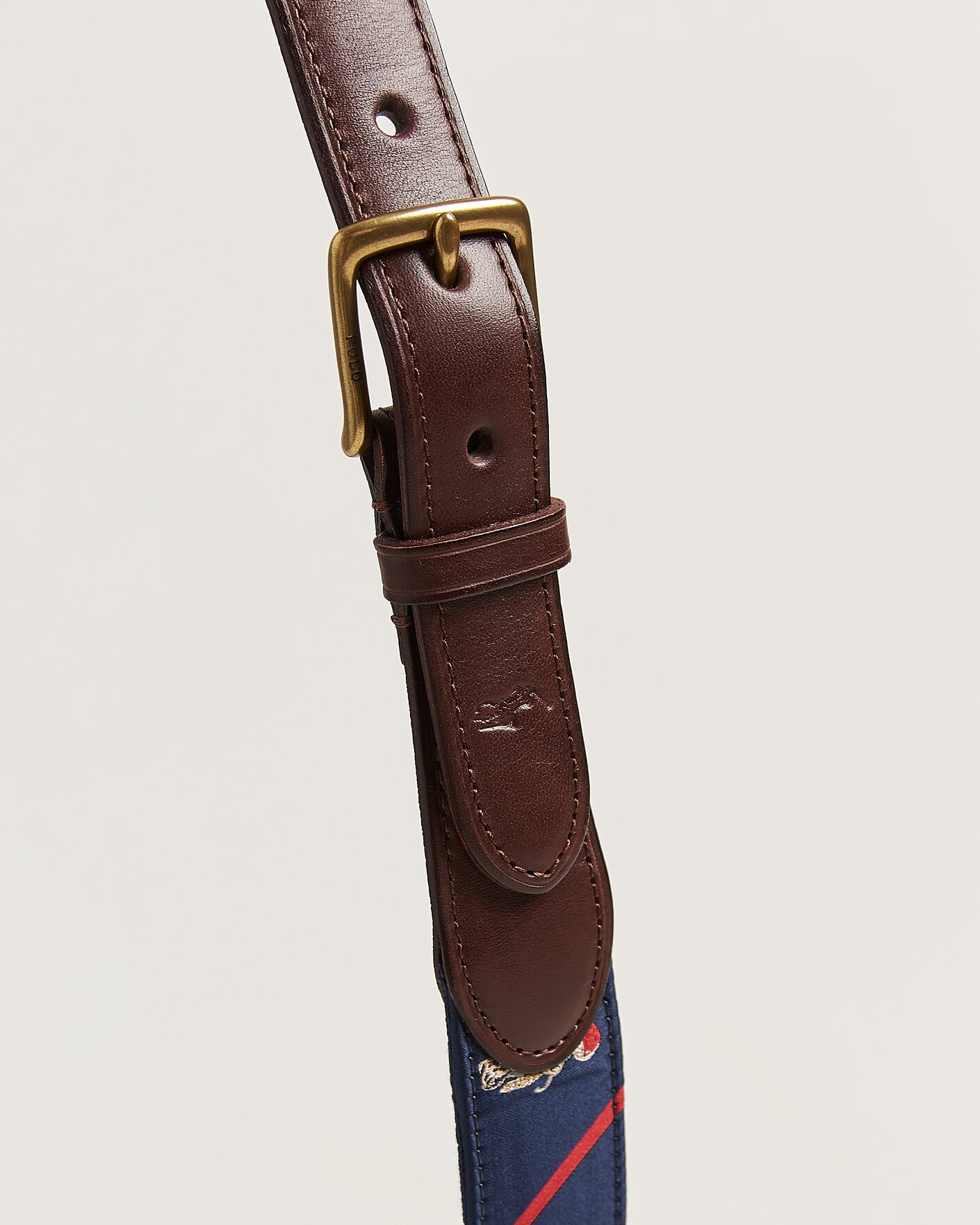 Homme | Ceintures | Polo Ralph Lauren | Leather Bear Belt Navy Multi