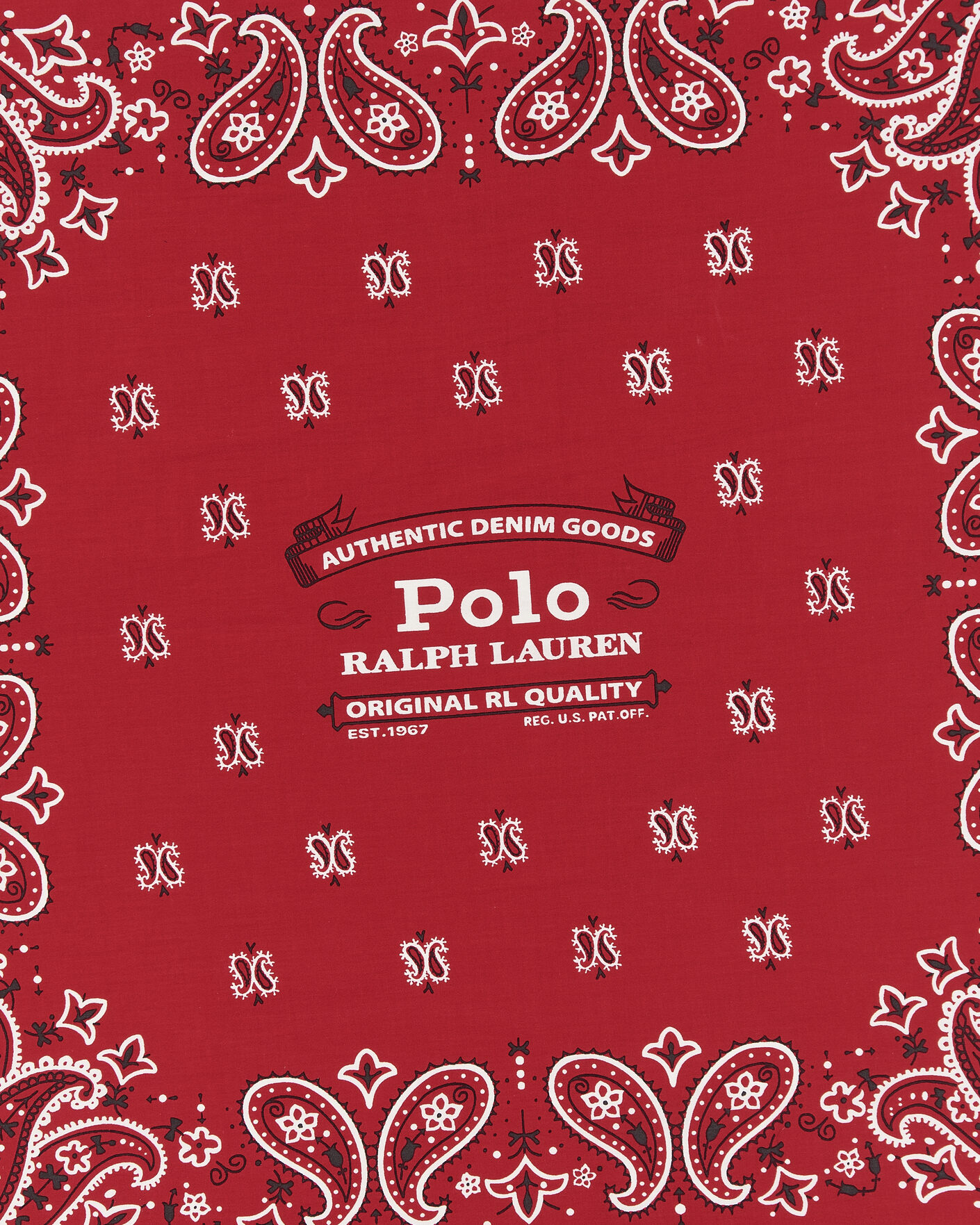 Homme | Écharpes | Polo Ralph Lauren | Cotton Printed Bandana Red/White