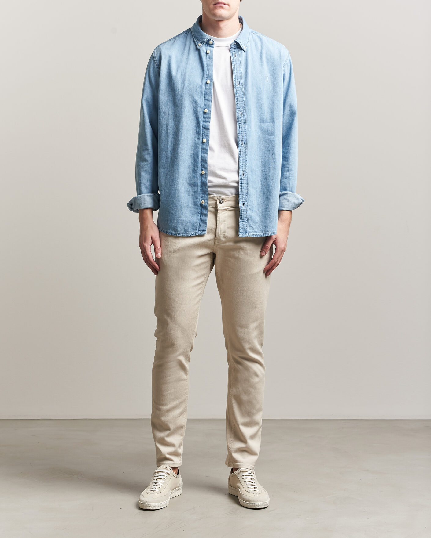 Homme | Pantalons | Dondup | George Bullstretch 5-Pocket Pants Beige