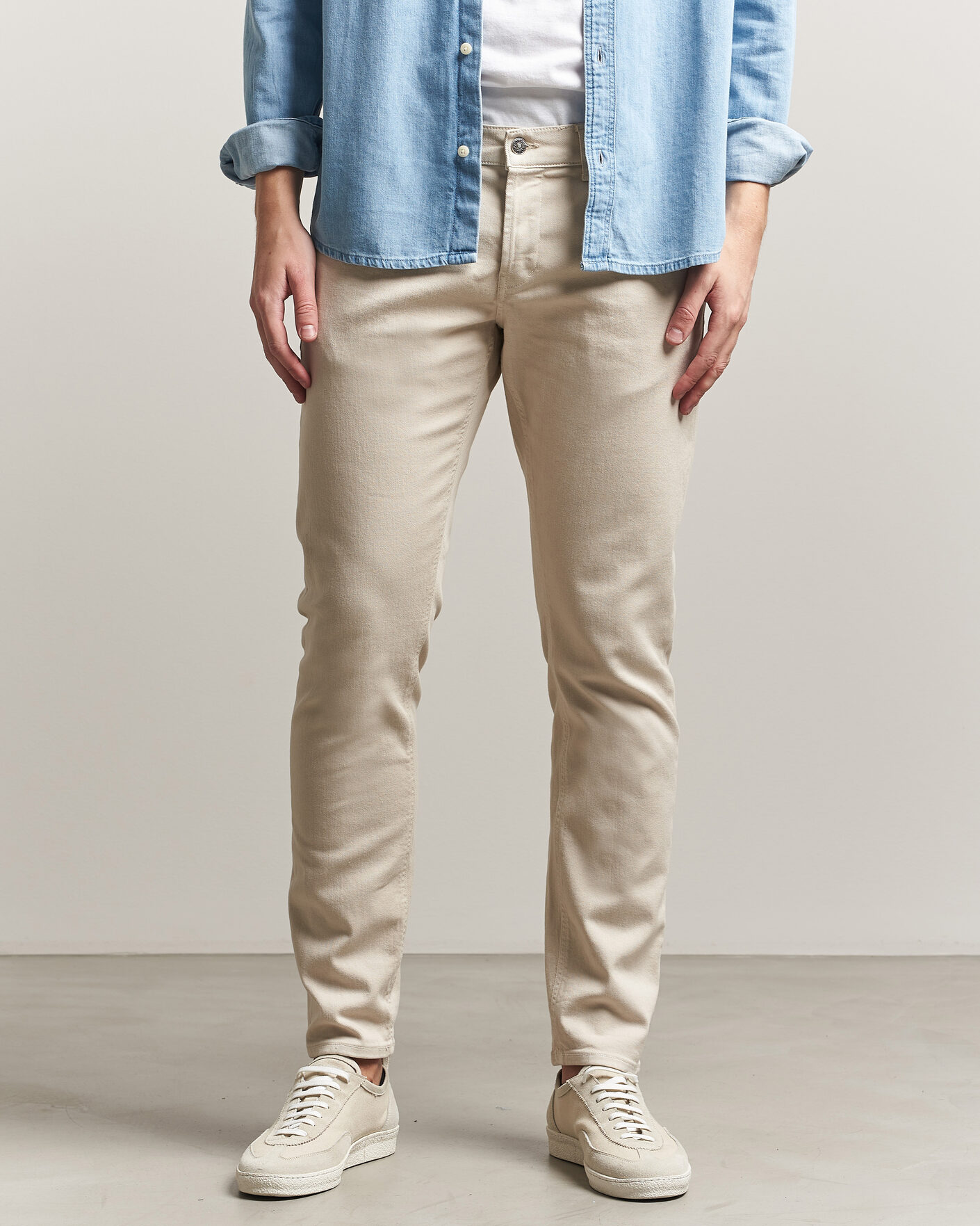 Homme | Pantalons | Dondup | George Bullstretch 5-Pocket Pants Beige