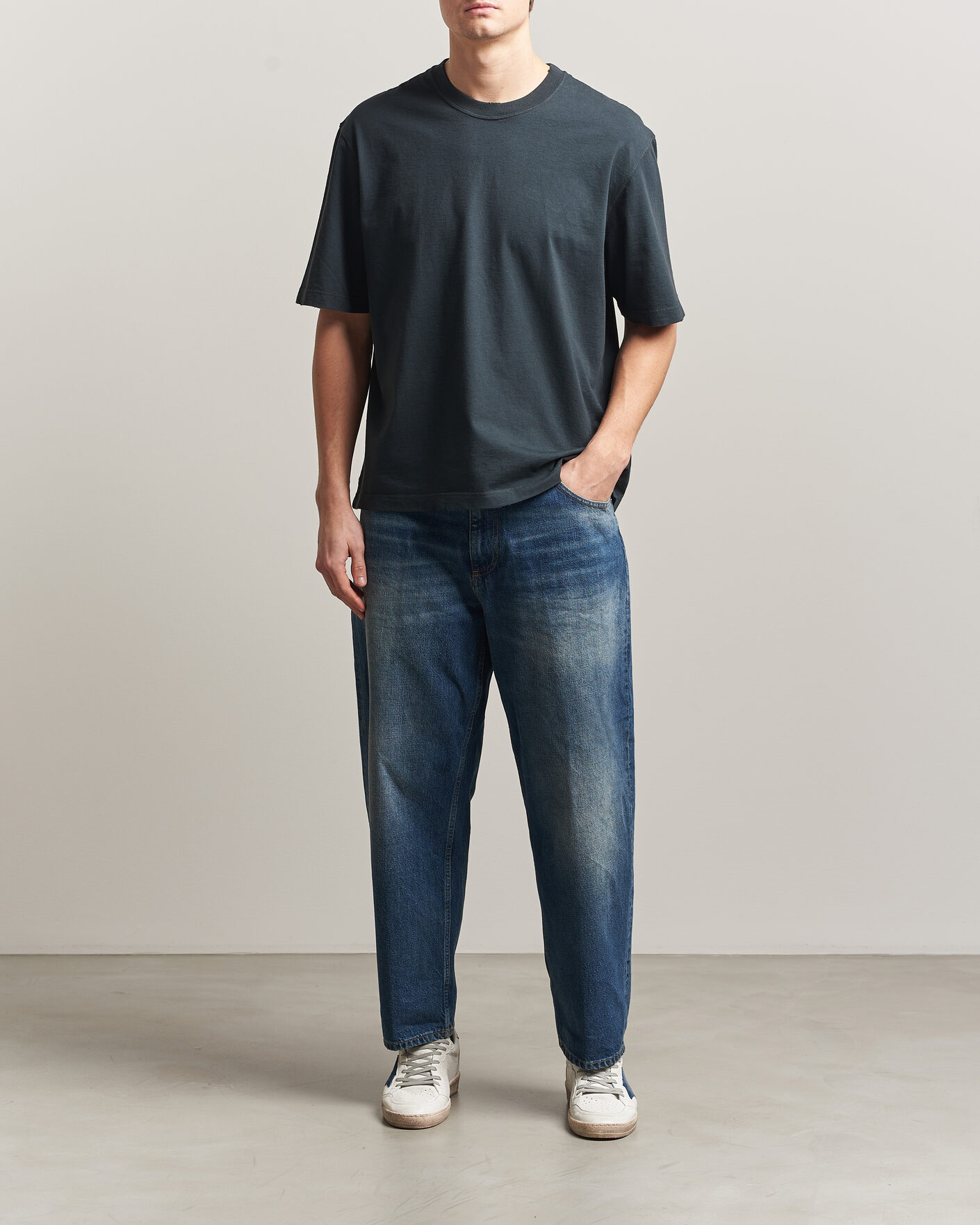 Homme | Chemises | Dondup | Anthony Loose Fit Jeans Medium Blue