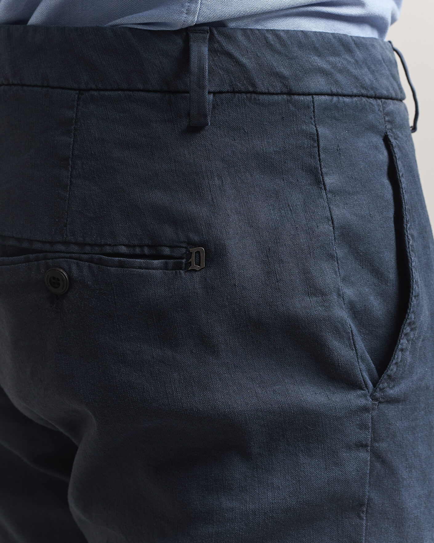 Homme | Pantalons | Dondup | Spiritisimo Linen Stretch Chinos Navy