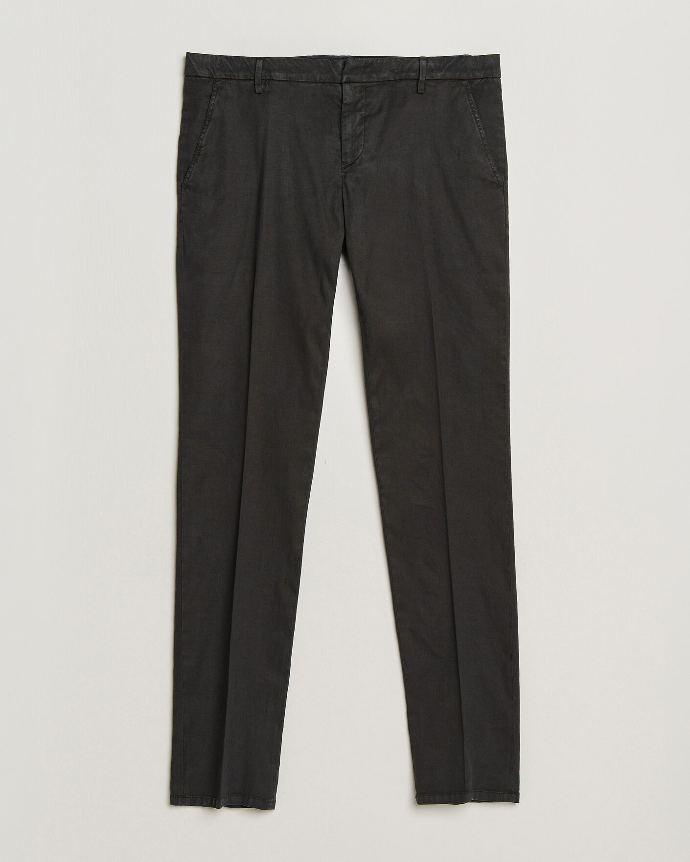 Homme | Pantalons | Dondup | Spiritisimo Linen Stretch Chinos Black