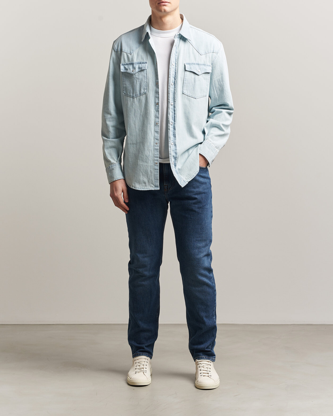 Homme | Chemises | Dondup | Regular Fit Denim Shirt Light Blue