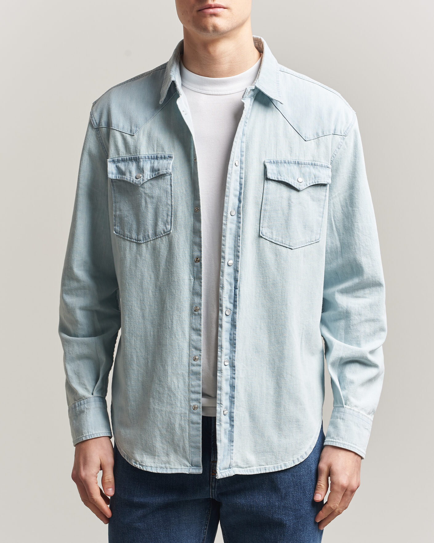 Homme | Chemises | Dondup | Regular Fit Denim Shirt Light Blue