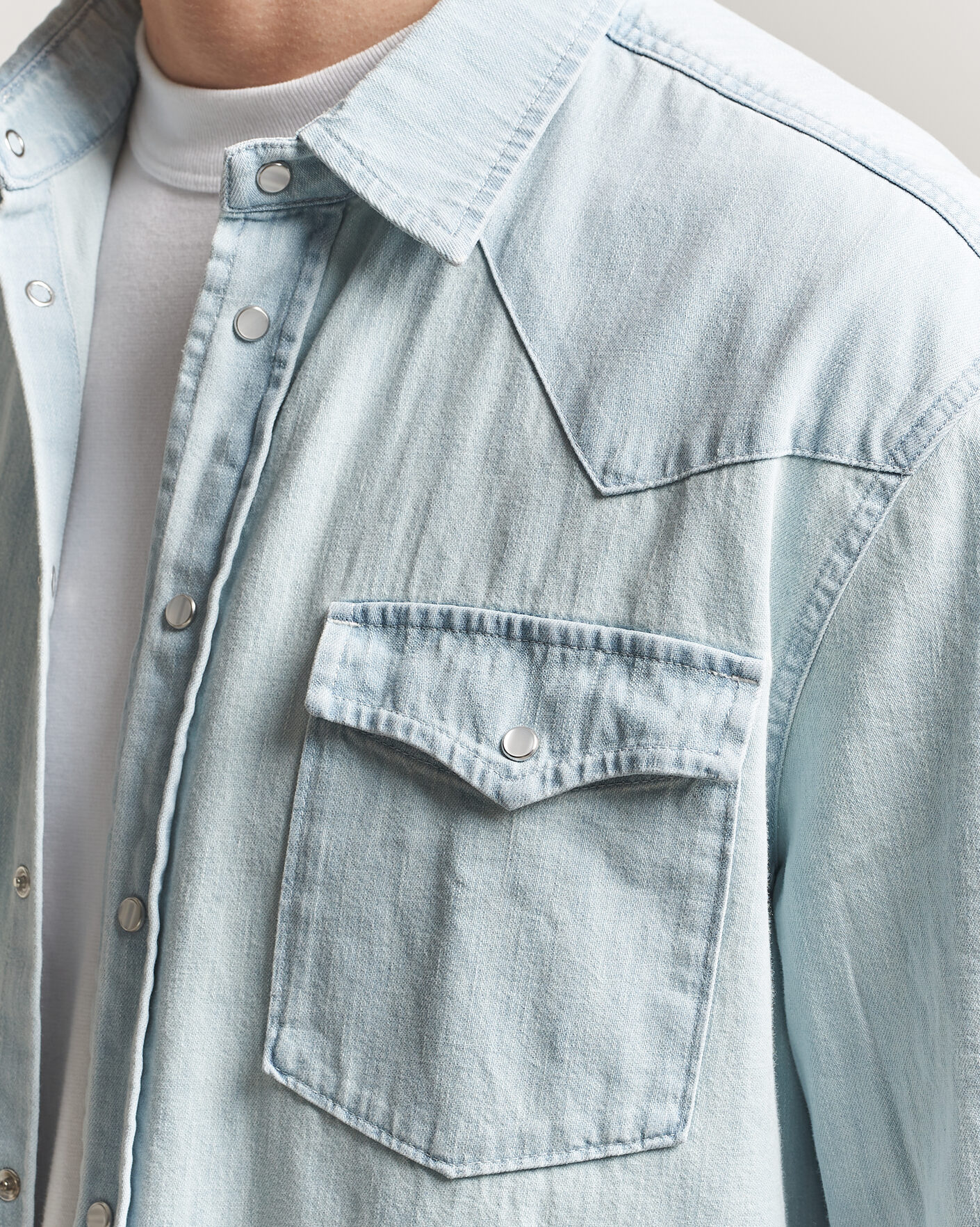 Homme | Chemises | Dondup | Regular Fit Denim Shirt Light Blue