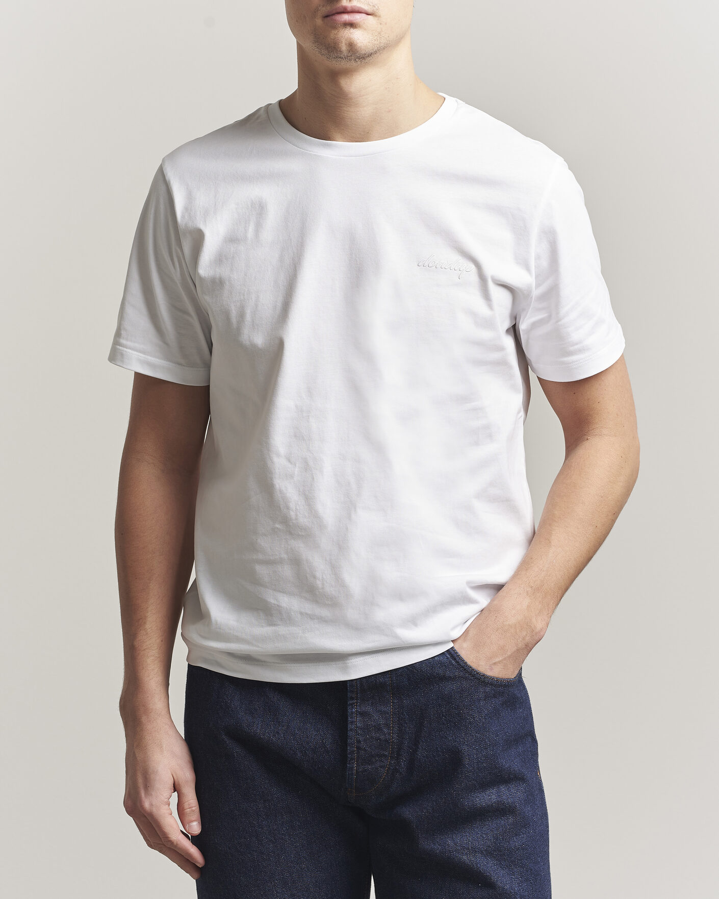 Homme | T-shirts | Dondup | Logo Crew Neck T-Shirt White