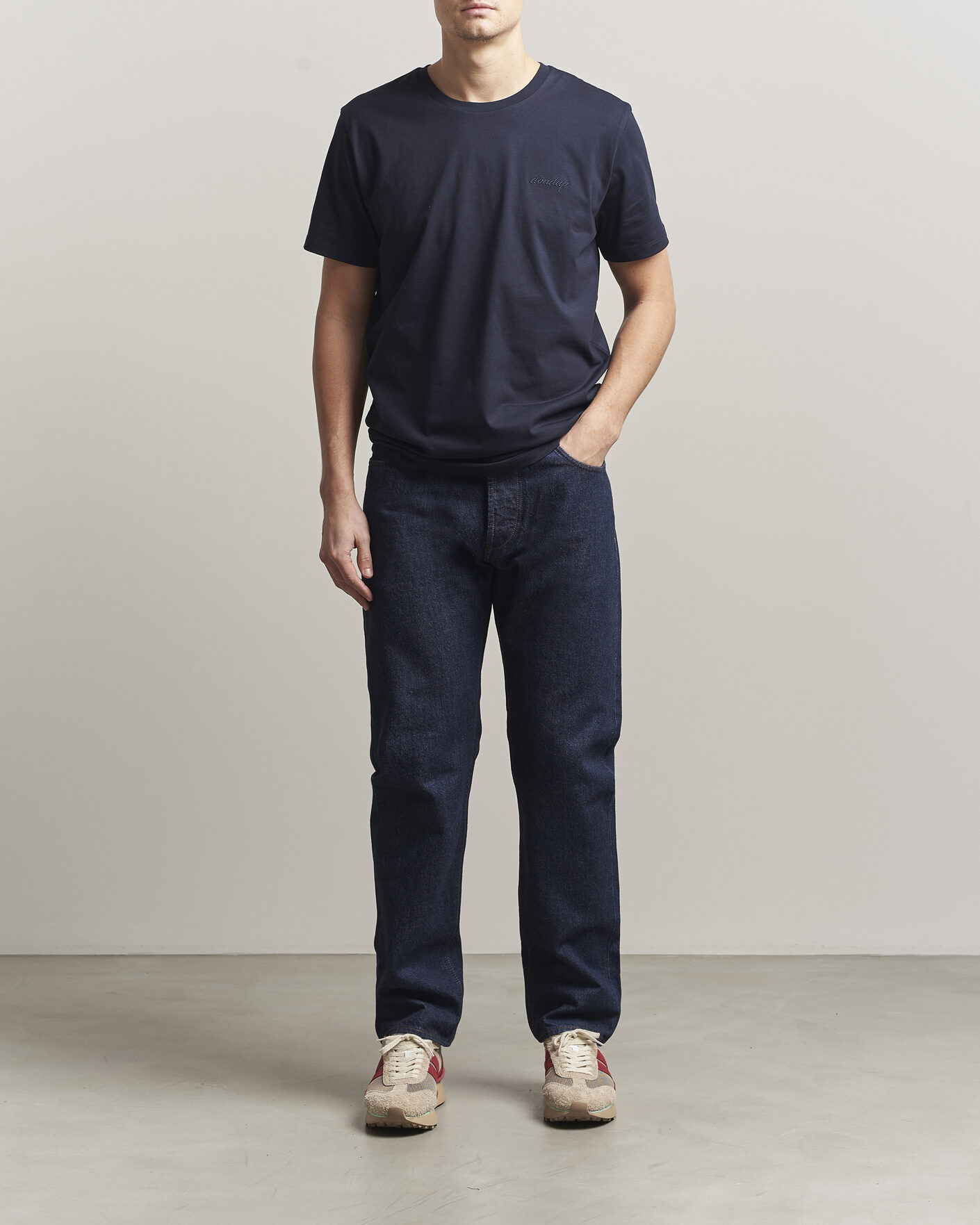 Homme | T-shirts | Dondup | Logo Crew Neck T-Shirt Navy