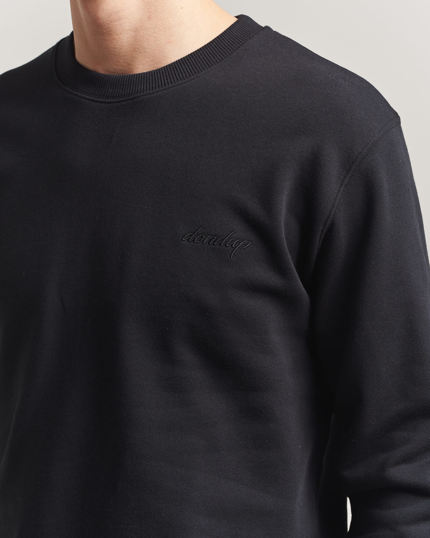 Homme | Pulls Et Tricots | Dondup | Logo Crew Neck Sweatshirt Black