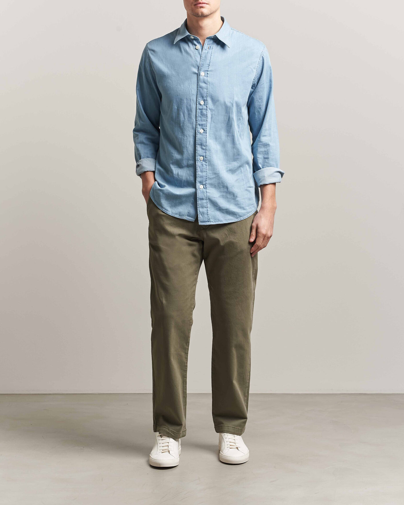 Homme | Pantalons | NN07 | Aden Regular Fit Chinos Capers Green