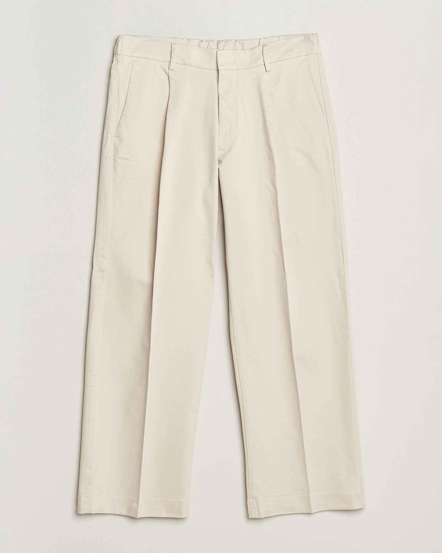 Homme | Pantalons | NN07 | Kay Cotton Pleated Trousers Ivory