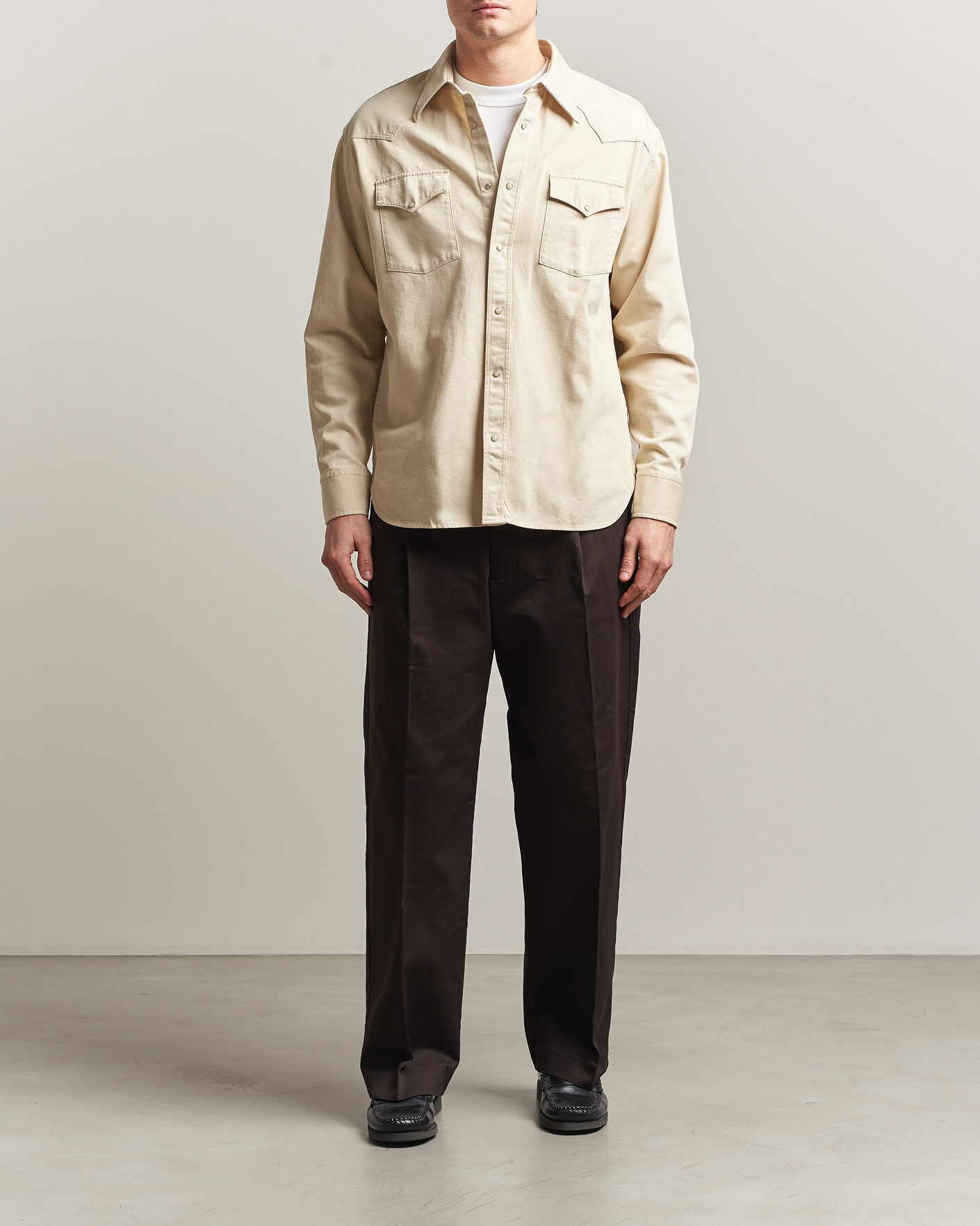 Homme | Pantalons | NN07 | Kay Cotton Pleated Trousers Deep Truffle