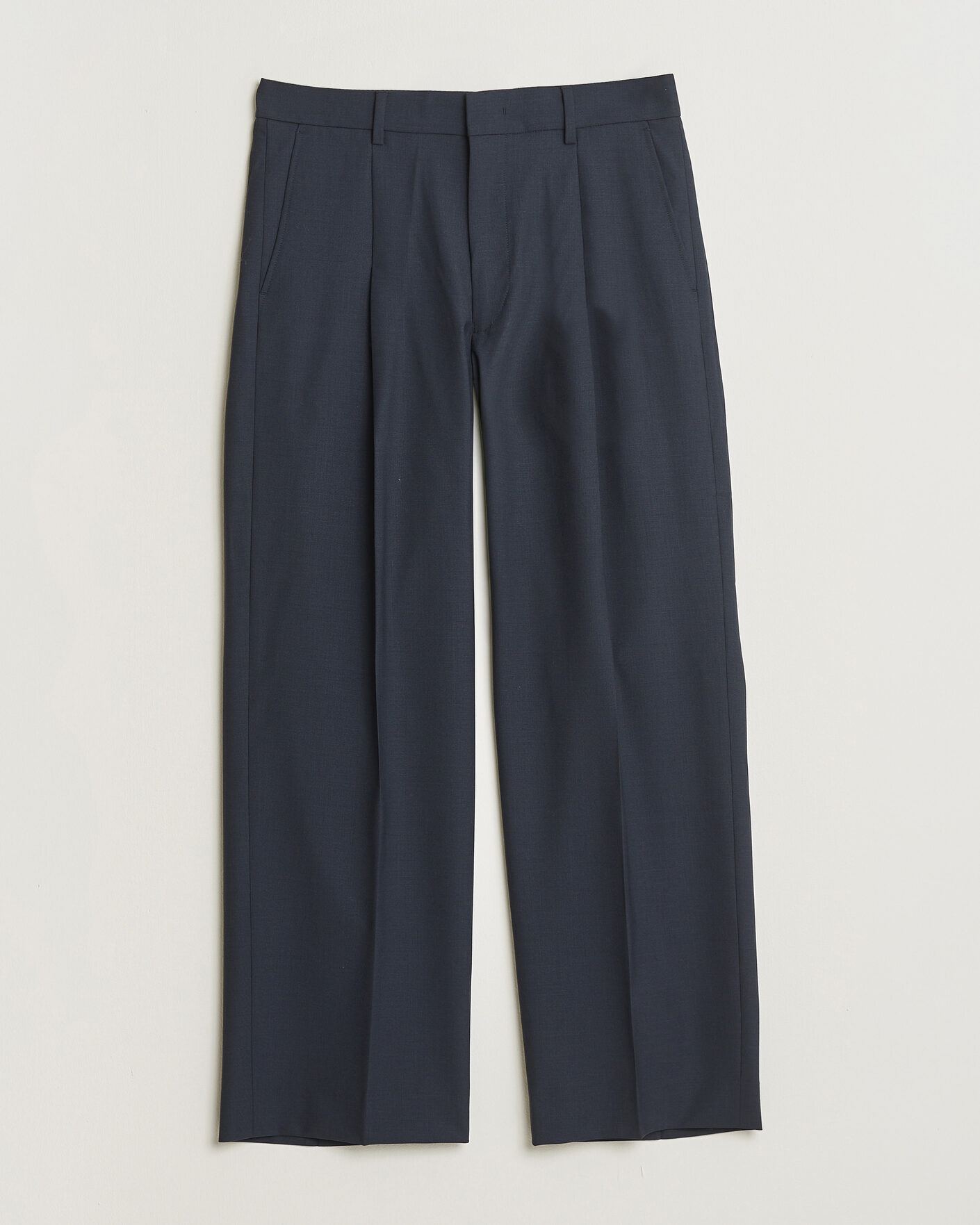 Homme | Pantalons | NN07 | Kay Summer Wool Drawstring Trousers Deep Navy