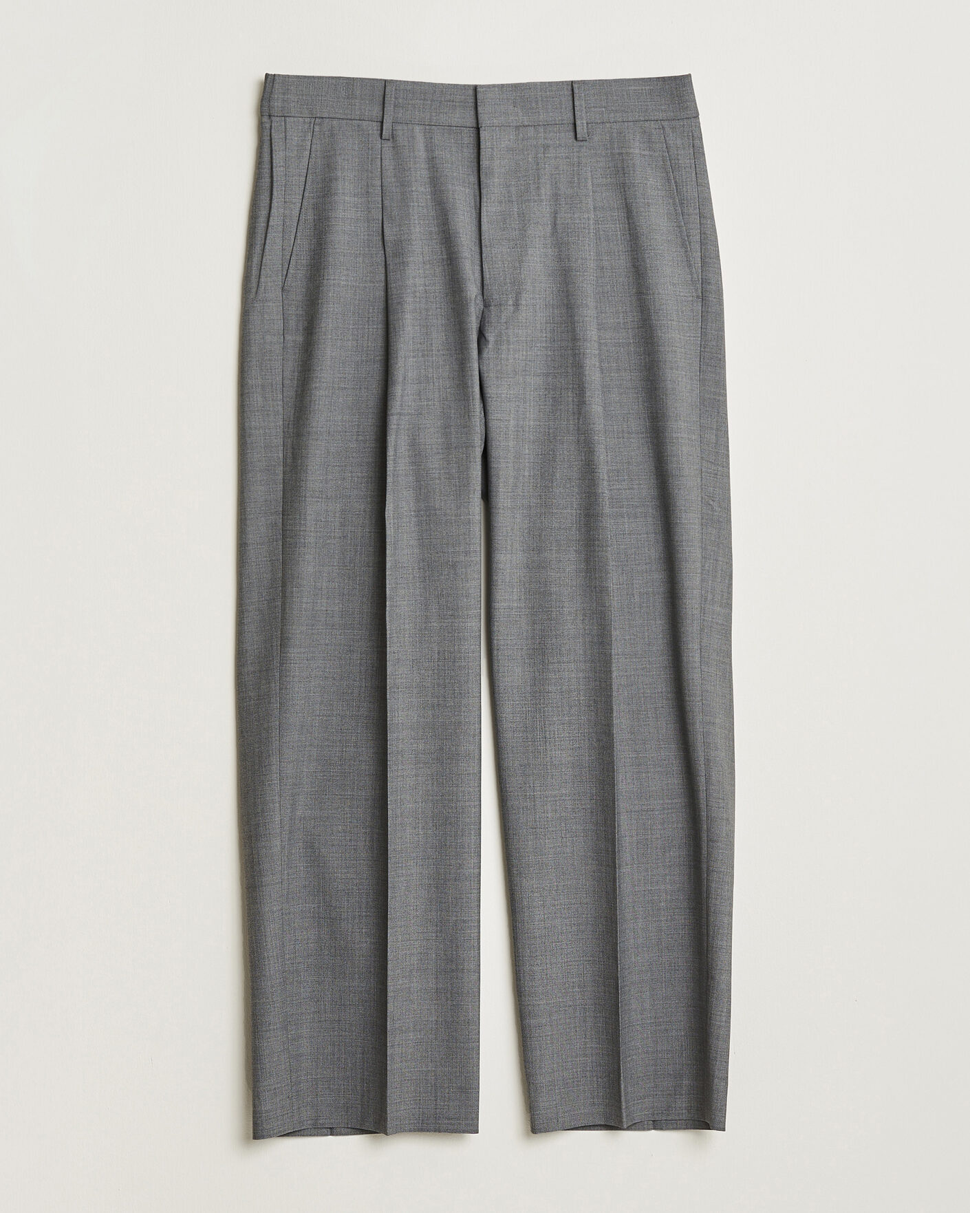 Homme | Pantalons | NN07 | Kay Summer Wool Drawstring Trousers Light Grey Melange