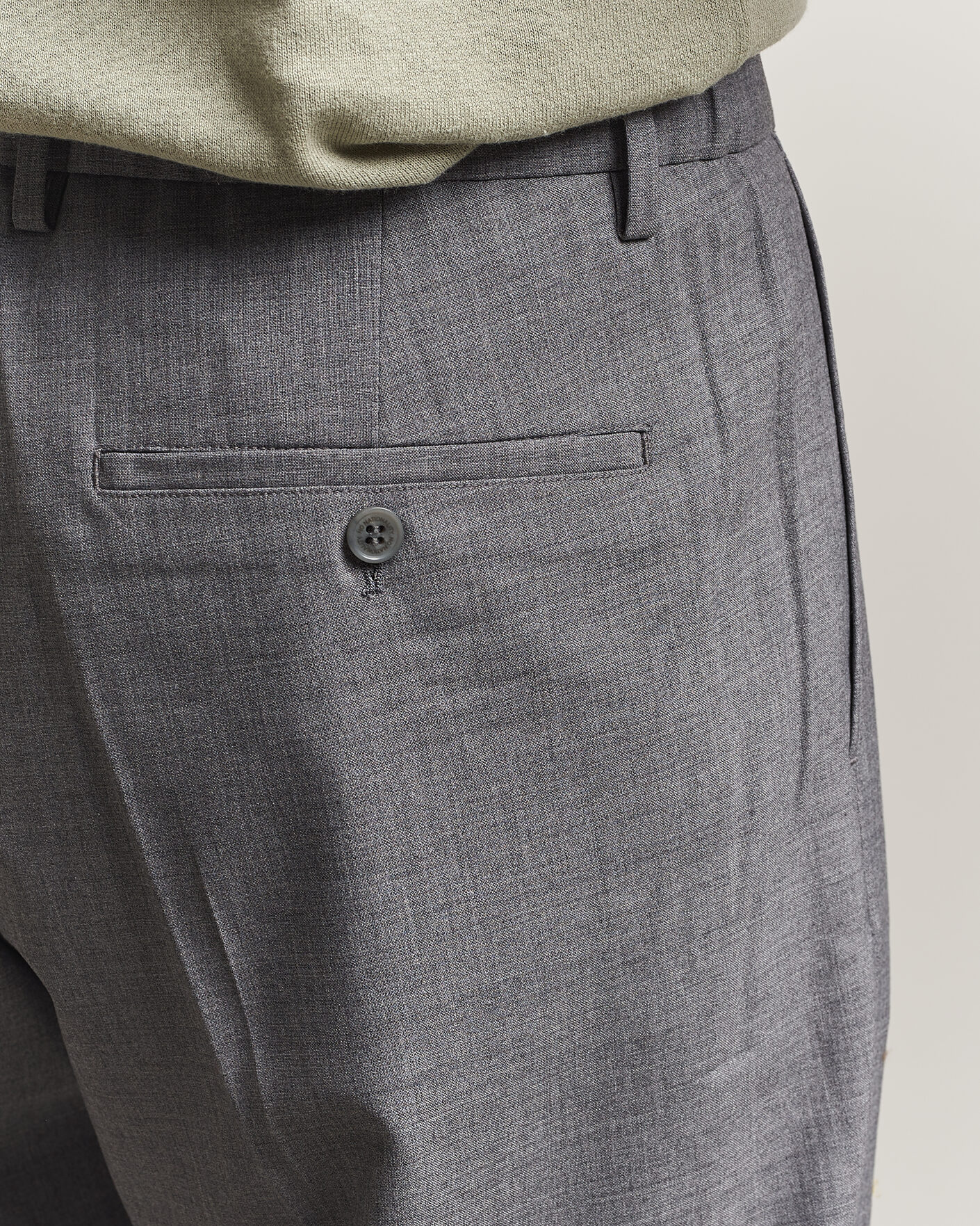 Homme | Pantalons | NN07 | Kay Summer Wool Drawstring Trousers Light Grey Melange