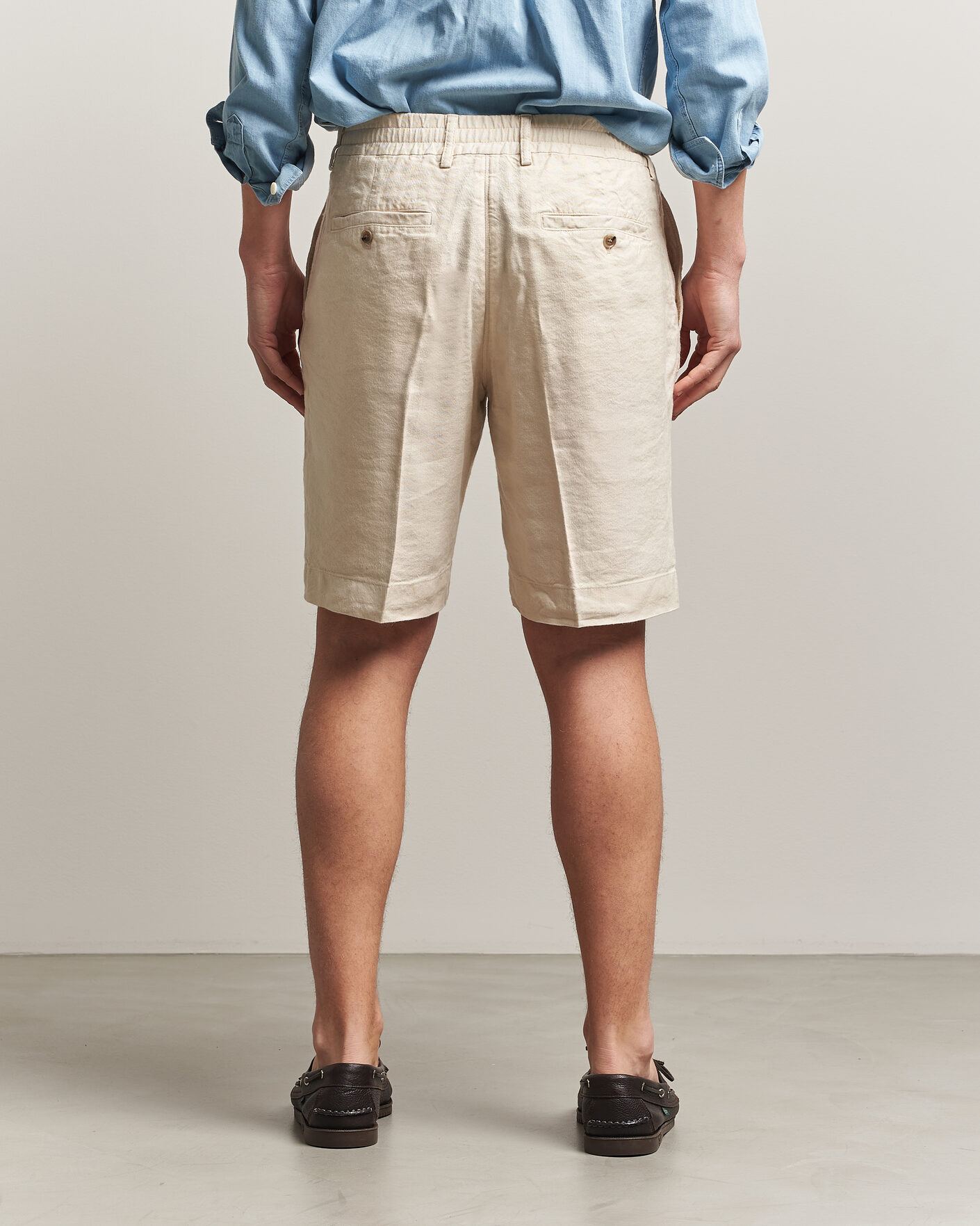 Homme | Shorts | NN07 | Billie Linen/Viscose Drawstring Shorts Ivory