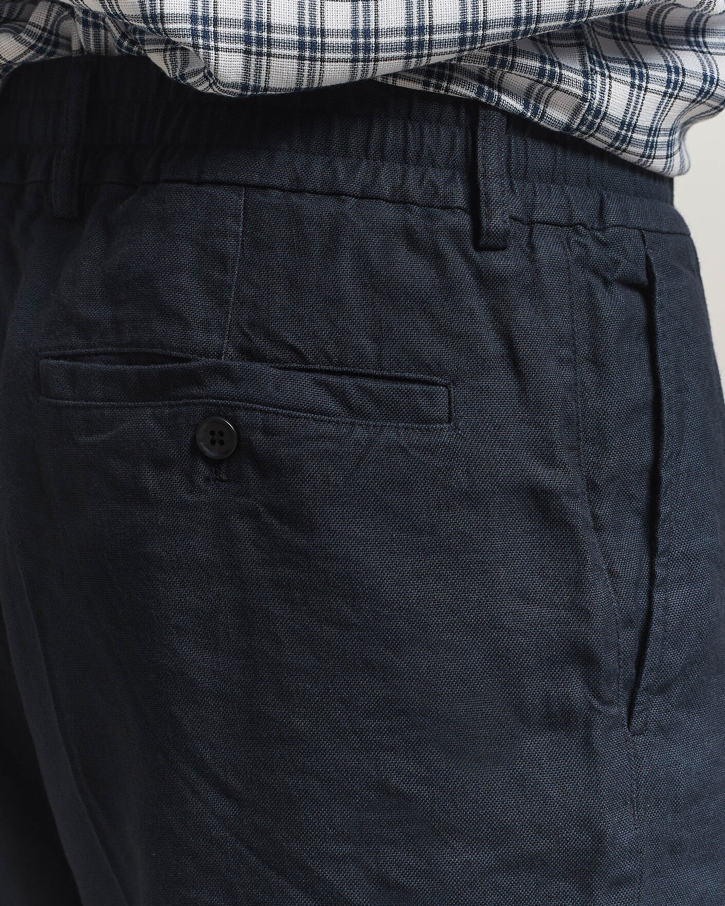 Homme | Shorts | NN07 | Billie Linen/Viscose Drawstring Shorts Deep Navy