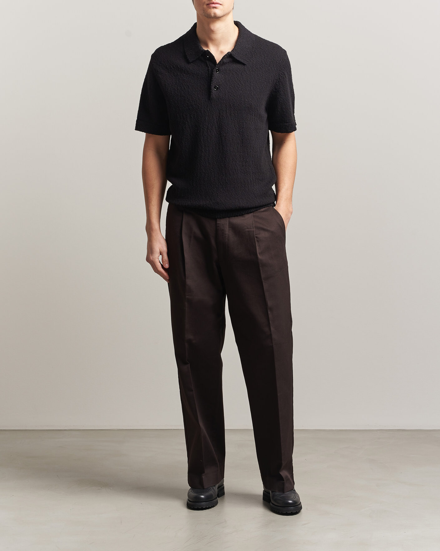 Homme | Polos | NN07 | Randy Knitted Polo Black