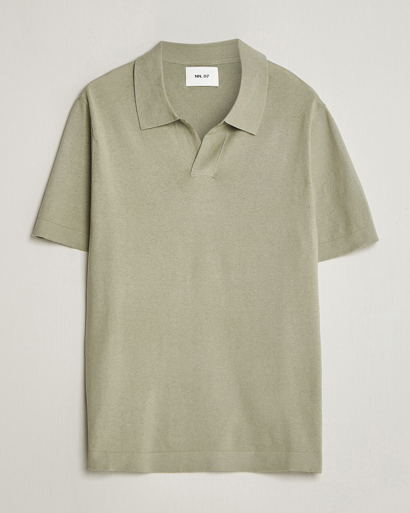 Homme | Polos | NN07 | Ryan Cotton/Linen Polo Sage Green
