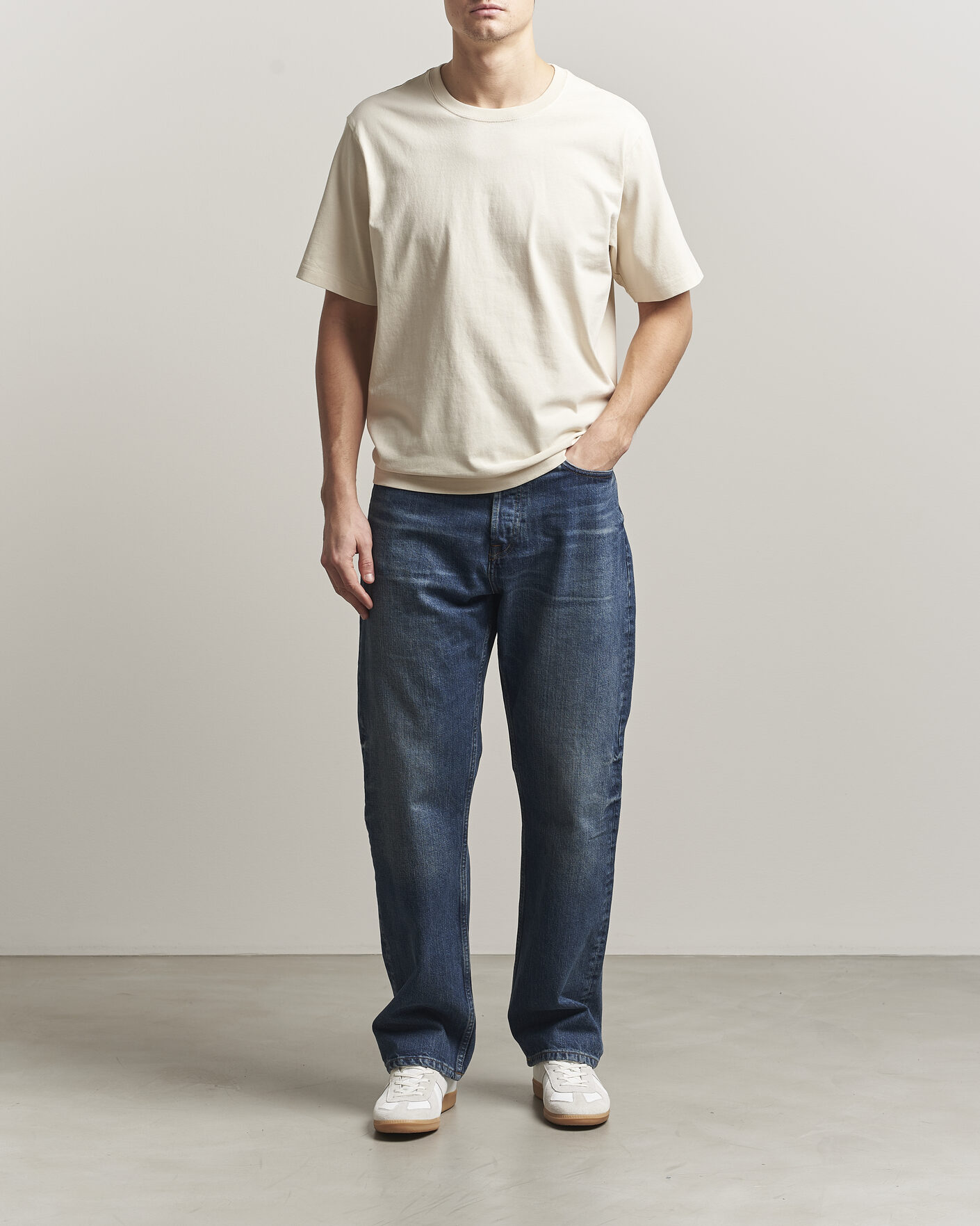 Homme | T-shirts | NN07 | Jett Washed Printed Crew Neck T-Shirt Ivory