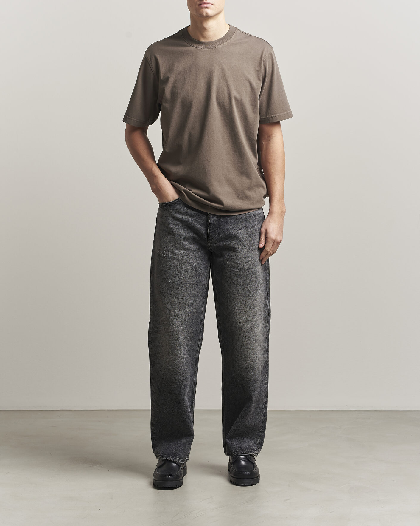 Homme | T-shirts | NN07 | Adam Pima Crew Neck T-Shirt Mable Husk