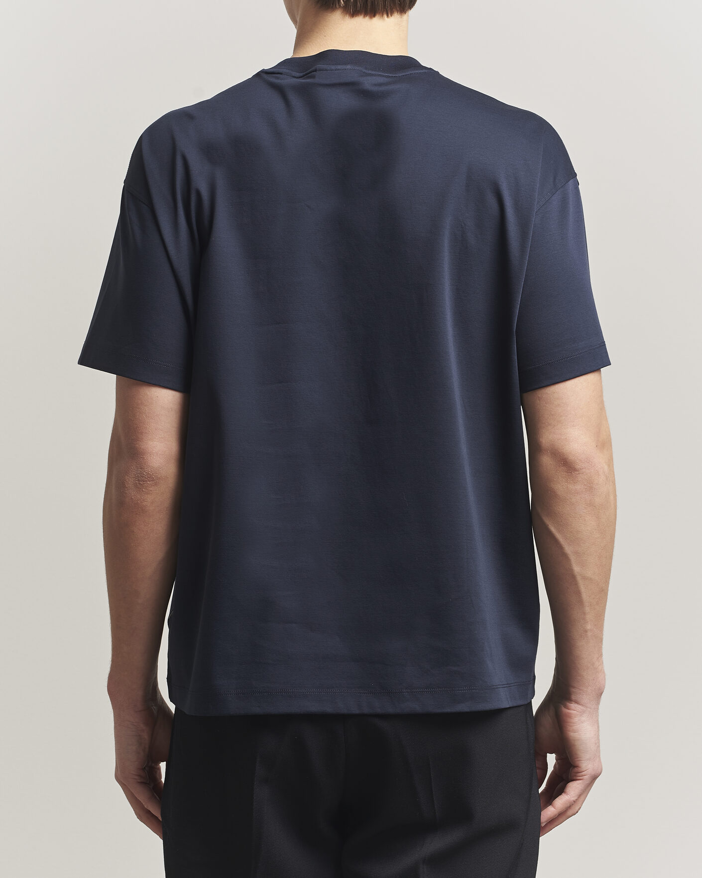 Homme | T-shirts | NN07 | Lionel Mercerized Crew Neck T-Shirt Navy Blue