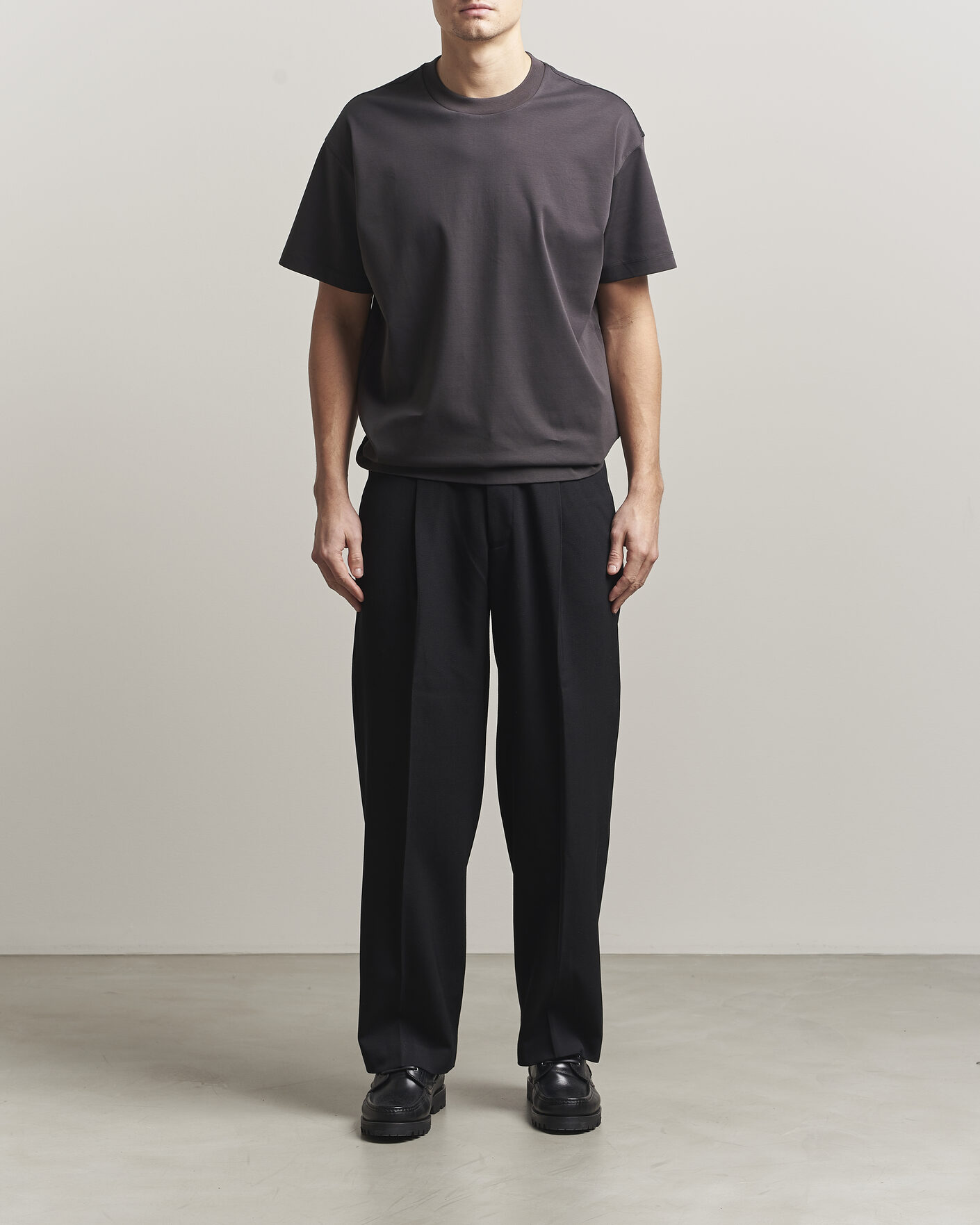 Homme | T-shirts | NN07 | Lionel Mercerized Crew Neck T-Shirt Deep Truffle