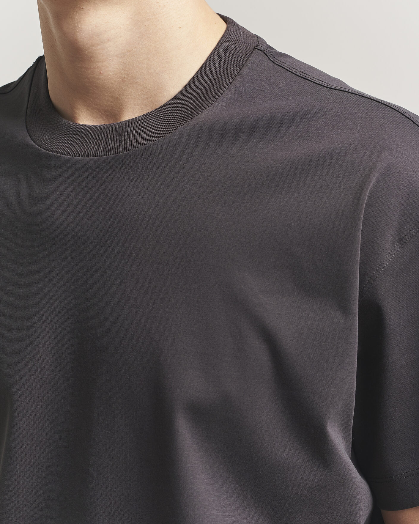 Homme | T-shirts | NN07 | Lionel Mercerized Crew Neck T-Shirt Deep Truffle